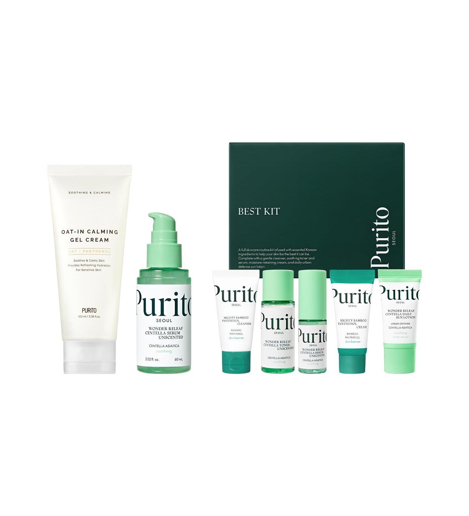 PURITO Centella Unscented Serum Oat-in Calming Gel Cream & Best Kit - Buy Online on GoSupps.com