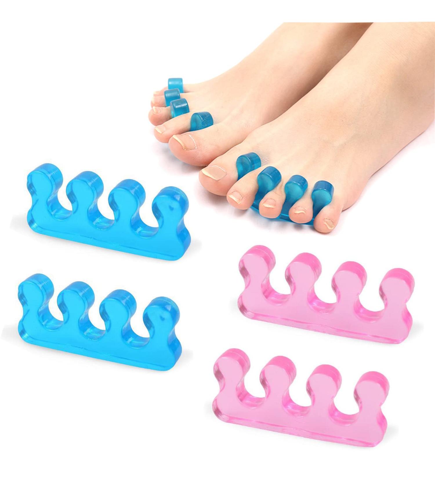 4Pcs Toe Separators for Nail Polish Silicone Toe Spacers Gel Toe Stretchers Divider Spacers Repeatable Washable Toenail Dividers for Women and Men - Buy Online on GoSupps.com