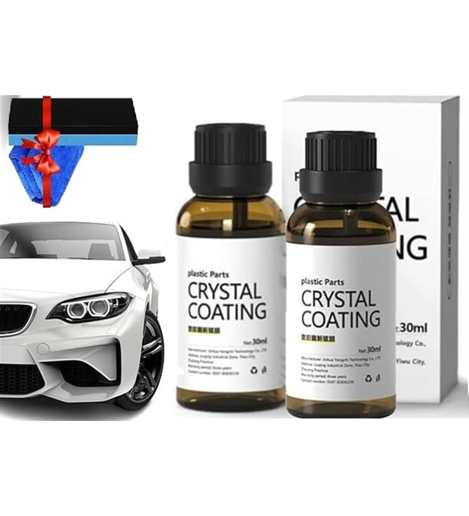 Car Plastic Renovation Coating Crystal Coating For Car Renovador De Pl Sticoy Cuero DeInteriores Revestimiento De Plastico Para Carro Long Duration Plastic Parts Refurbish Agent With Spong ( Color 2pcs - Buy Online on GoSupps.com