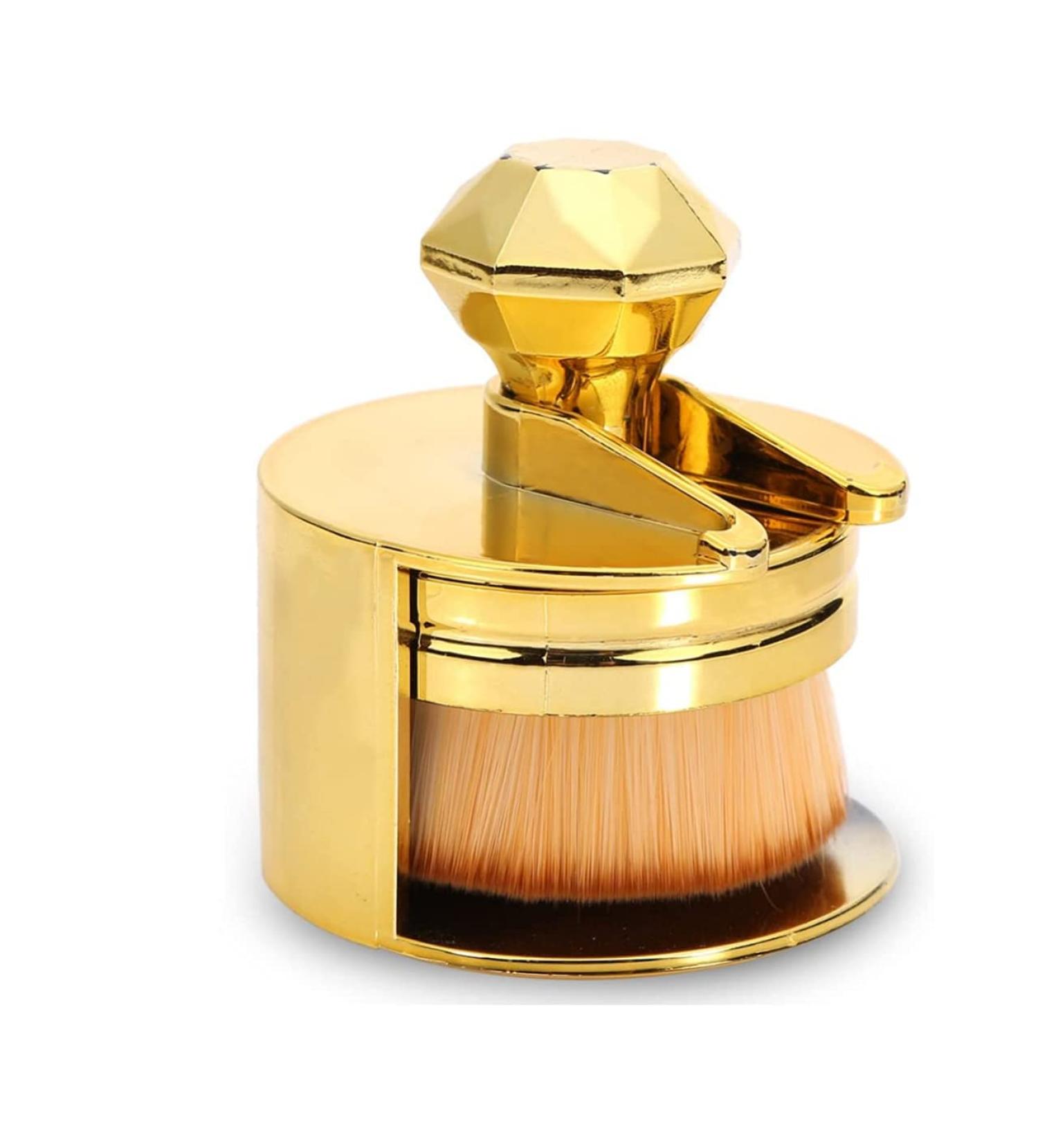 Glamza Gold Plated Round O Circle Powder Foundation Brush - Buy Online on GoSupps.com