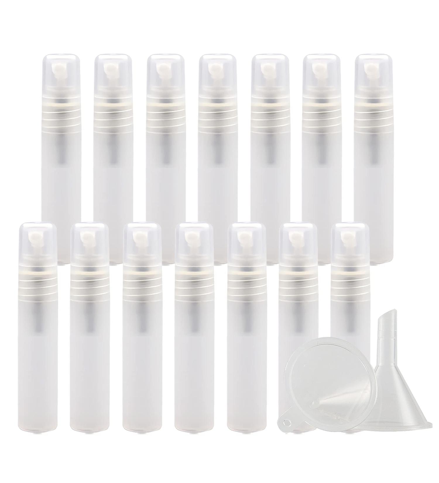 Zeoabsy 50-Pack 5ml Matte Transparent Spray Bottles | Fine Fog Spray Pumps & Funnels | Ideal for Water Alcohol & Perfume | Travel & DIY Use - Buy Online on GoSupps.com