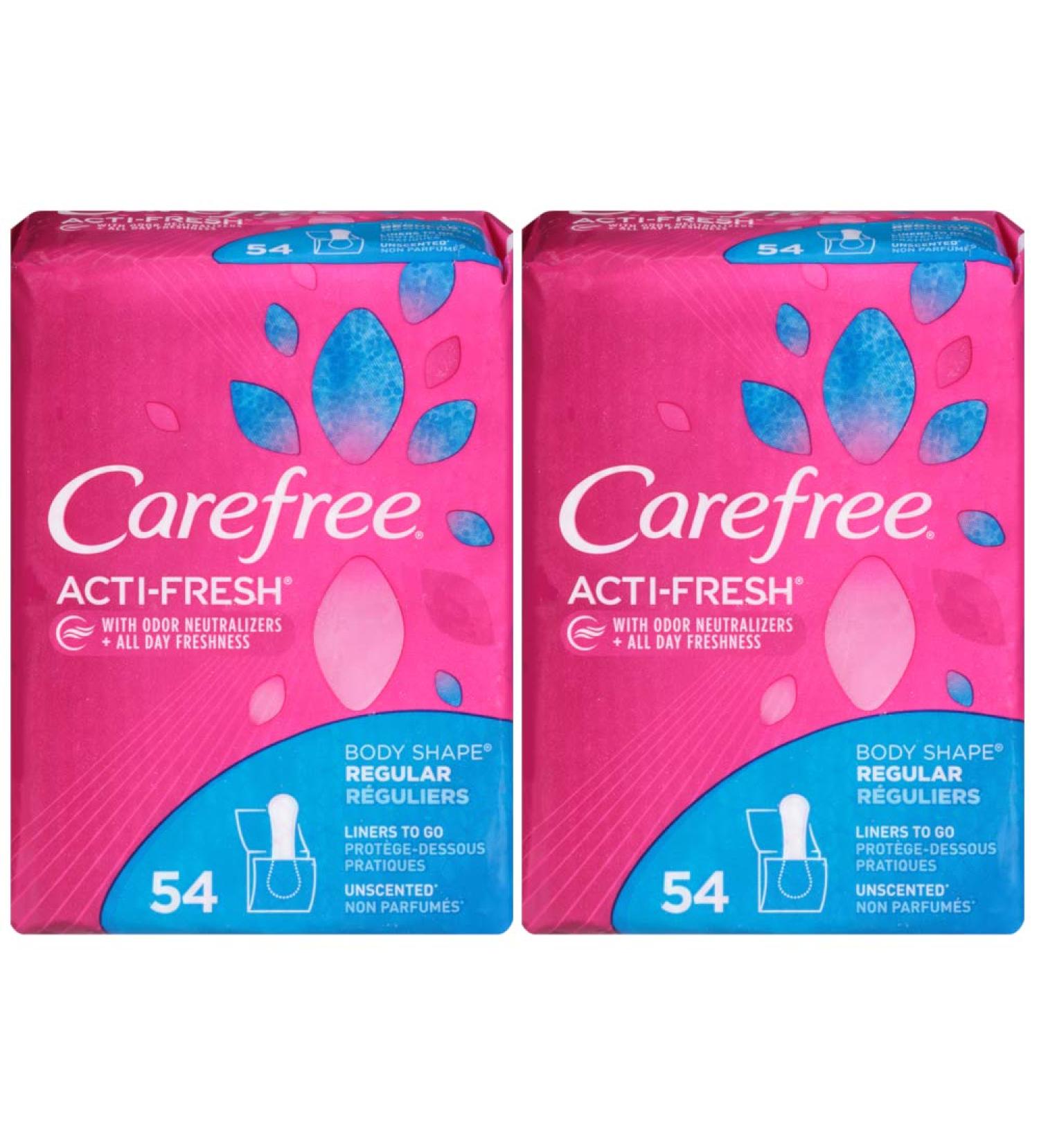 Carefree Acti-Fresh Regular Unscented 54 Ct. 2pk - Buy Online on GoSupps.com