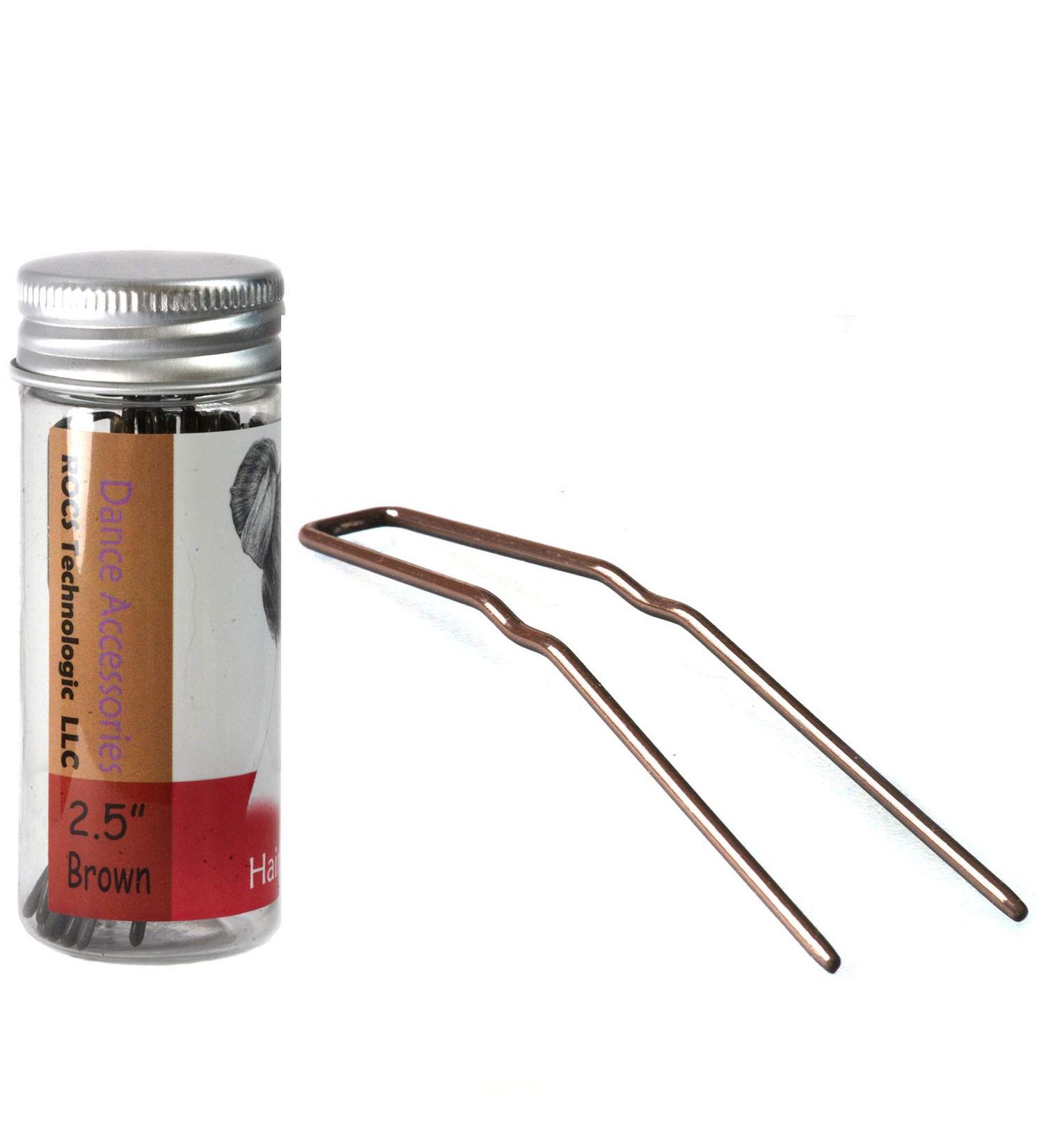 Rocst u Form Hair Clips & Storage Box - 12 Pack Bobby Pins & Hairpins for Updos - Brown 6.4cm - Perfect for Girls & Women - Buy Online on GoSupps.com