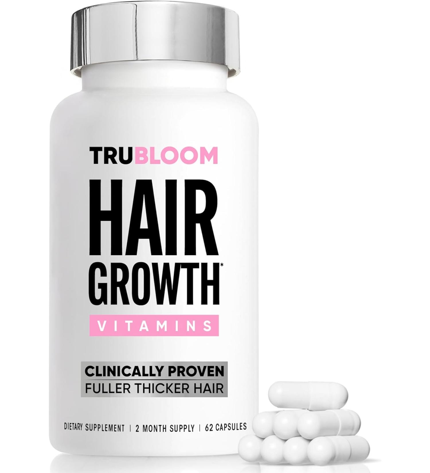 St. Tropica Hair Growth Vitamins - 2 Month Supply with Biotin  MSM Zinc  D3 - Clinically Proven to Grow Fuller Thicker Hair - 62 Capsule - Buy Online on GoSupps.com