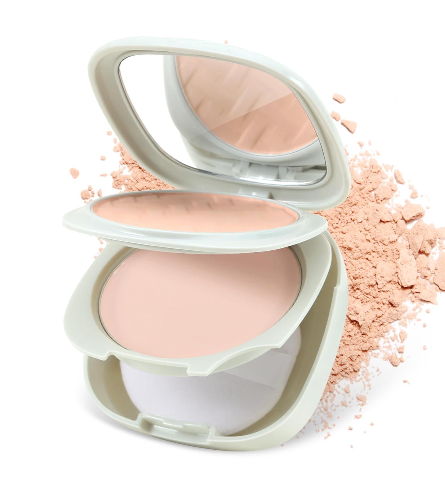 Boobeen 2 Layers Setting Pressed Powder - Flawless Matte Finish Oil Control Long-Lasting Compact Makeup with Mirror & Puff - 02# Natura - Buy Online on GoSupps.com