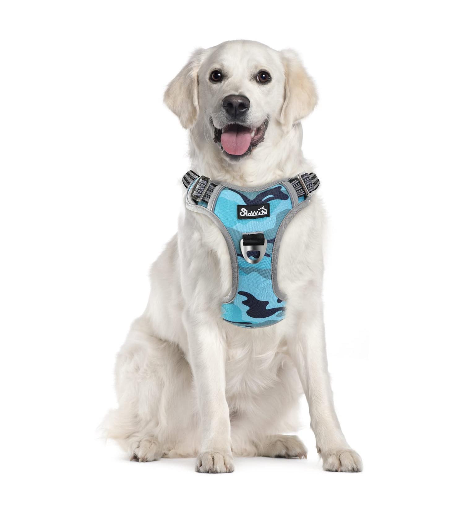 Eyin Large Dog Harness - Adjustable Breathable Reflective Padded with Handle | Camouflage | Perfect for Daily Training | Sizes Neck 42-60cm Breast 47-86cm - Buy Online on GoSupps.com