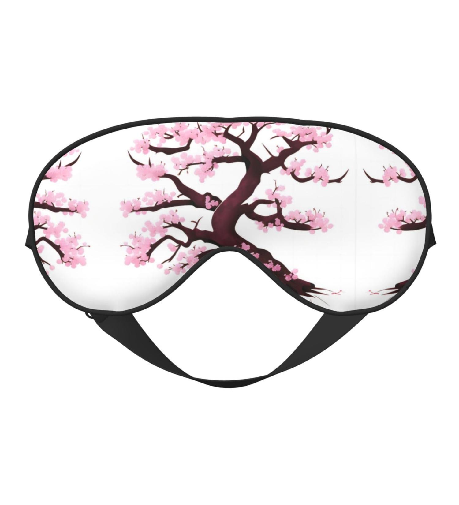 Silky Cherry Blossom Sleep Masks - Soft Satin Eye Cover for Travel & Naps | Unisex Blindfolds for Ultimate Comfort - Buy Online on GoSupps.com