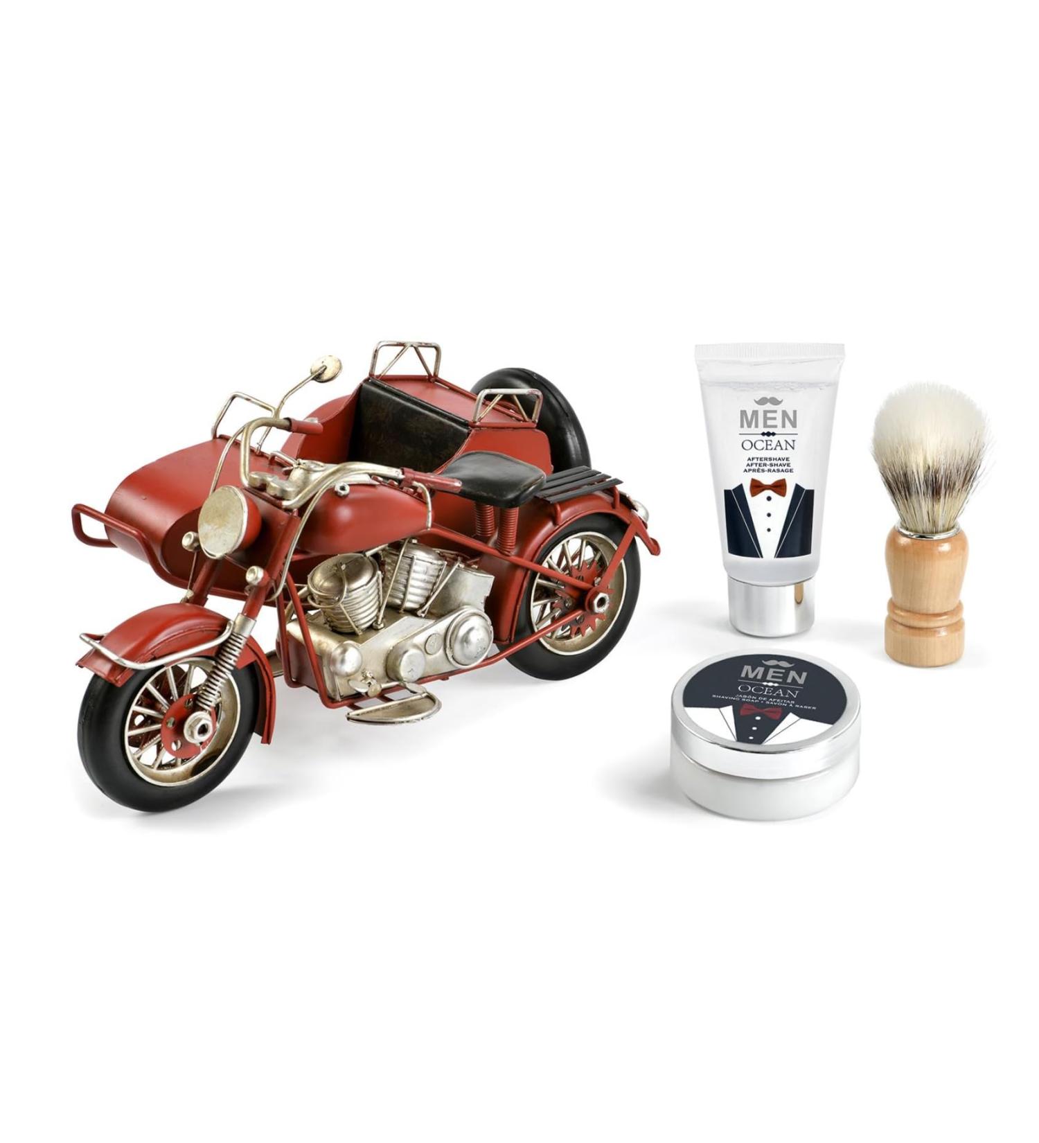 Luxurious Vintage Motorbike Shaving Set - Aftershave Shaving Soap Shaving Brush - Buy Online on GoSupps.com