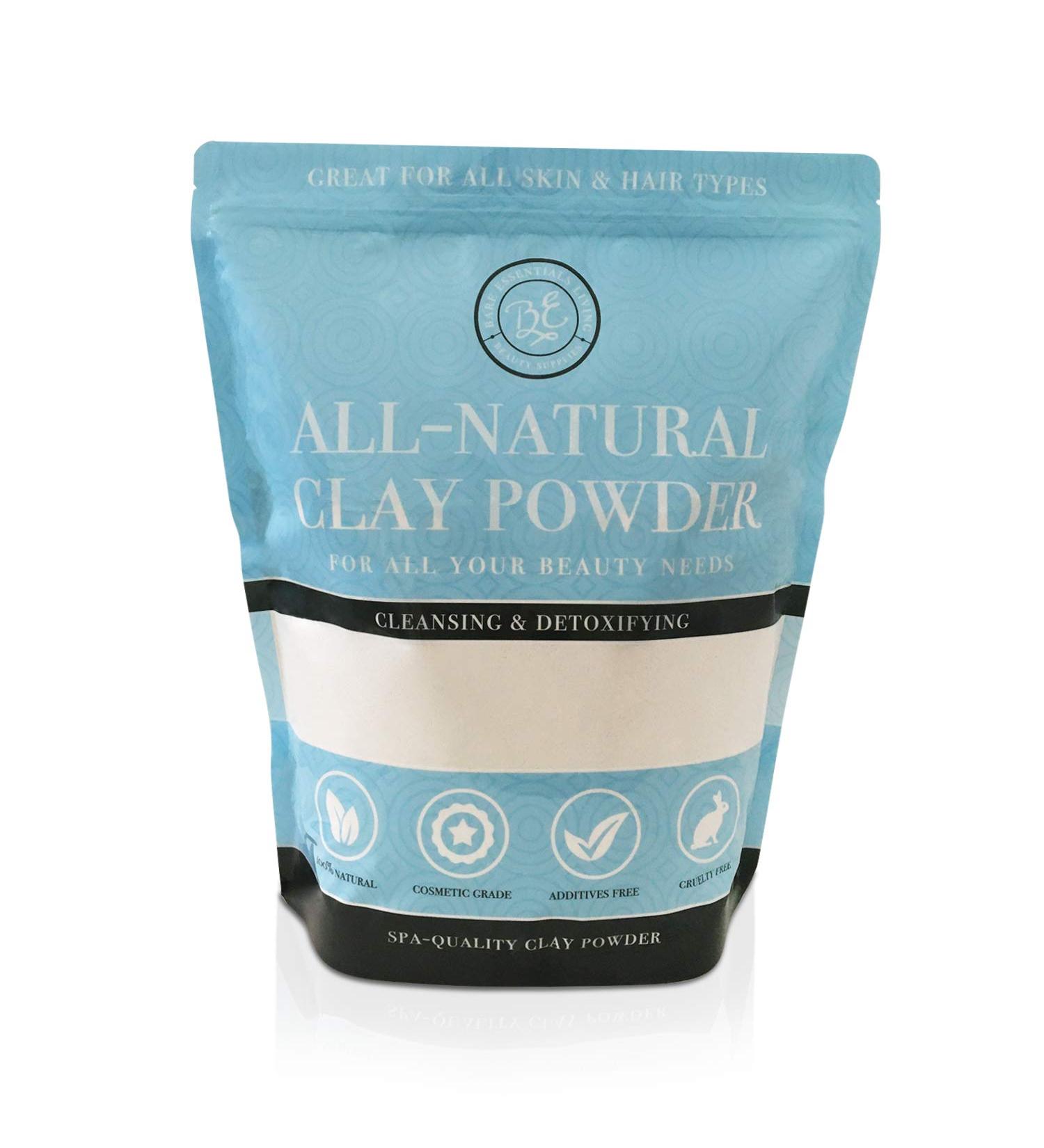 Kaolin White Clay 5lb - 100% Natural Powder for DIY Spa Masks, Hair, Body, Soap, Deodorant & Bath Bombs - Ideal for Makeup Setting and Gardening by Bare Essentials Living - Buy Online on GoSupps.com