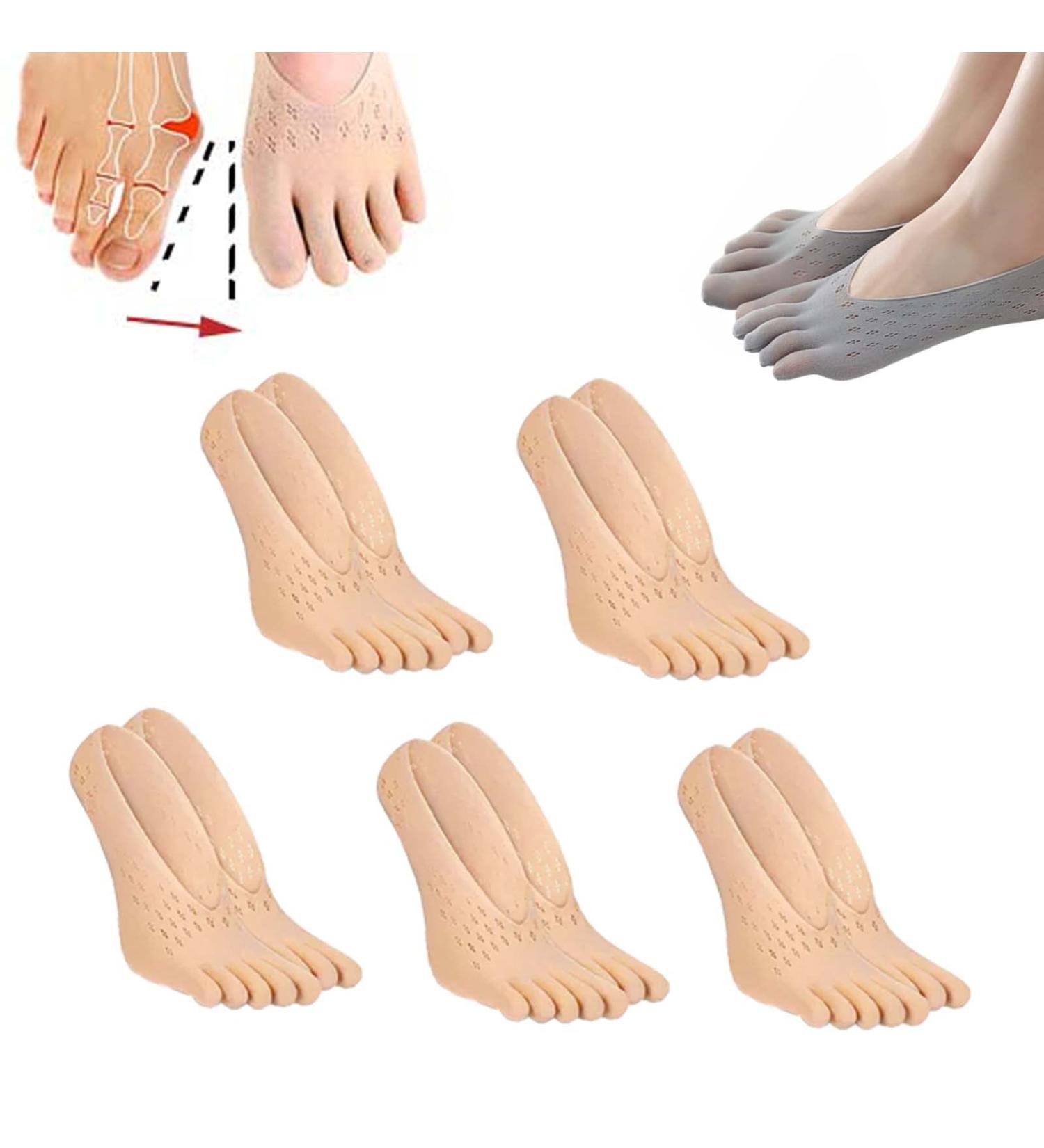 Projoint AntiBunions Health Socks for Women - Breathable Toe Socks (Skin Color 5pairs) - Buy Online on GoSupps.com