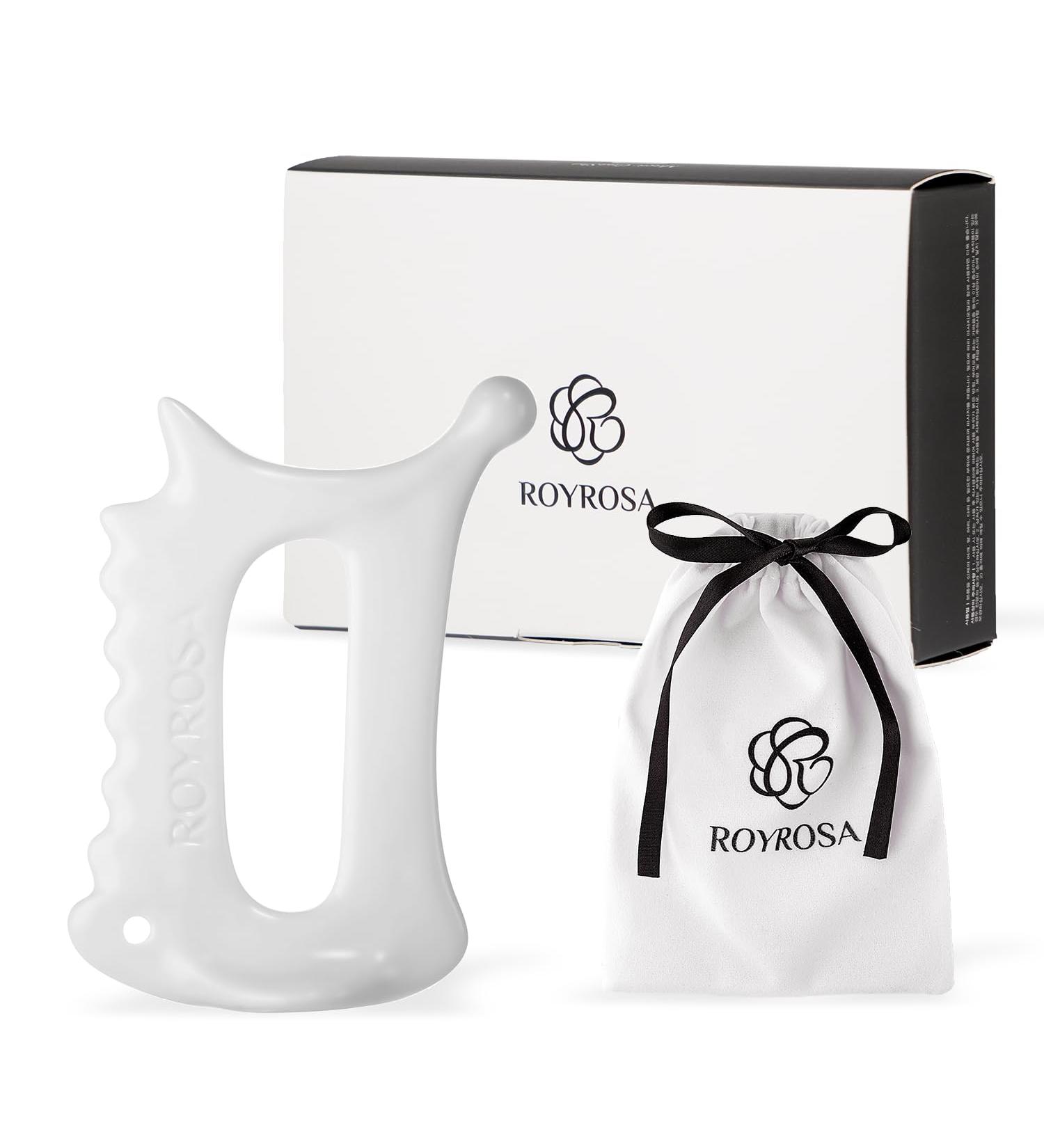 Roy Rosa 100% Ceramic Gua Sha - Acupuncture Therapy for Face & Body | Reduces Fine Lines Wrinkles Muscle Tension | Made in South Korea - Buy Online on GoSupps.com