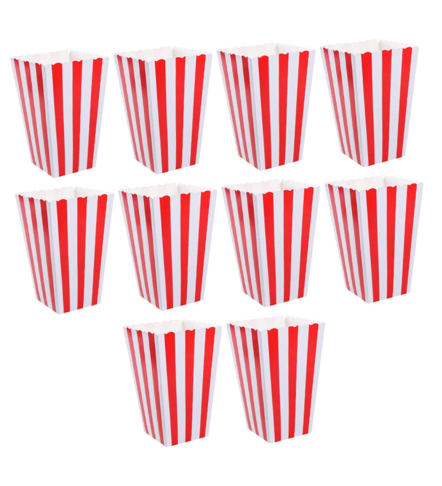 Alipis 10pcs Boxes Popcorn Carton Popcorn Containers Movie Night Disposable Containers Halloween Decorations Outdoor Cheese Popcorn Gifts Paper Red European and American Popcorn Cup - Buy Online on GoSupps.com