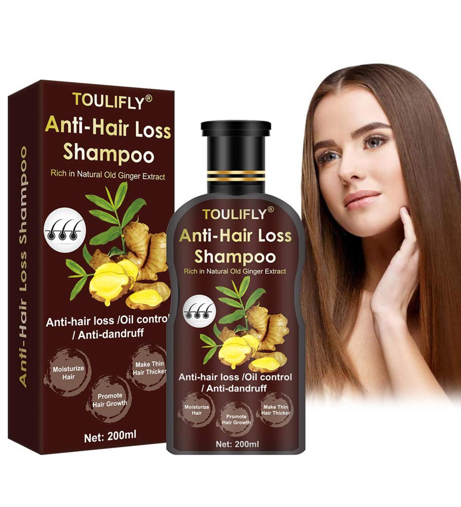 Ginger Hair Regrowth Shampoo for Men and Women | Hair Loss Treatment and Thickening Shampoo | Anti Hair Loss Formula for Thinning Hair - Buy Online on GoSupps.com