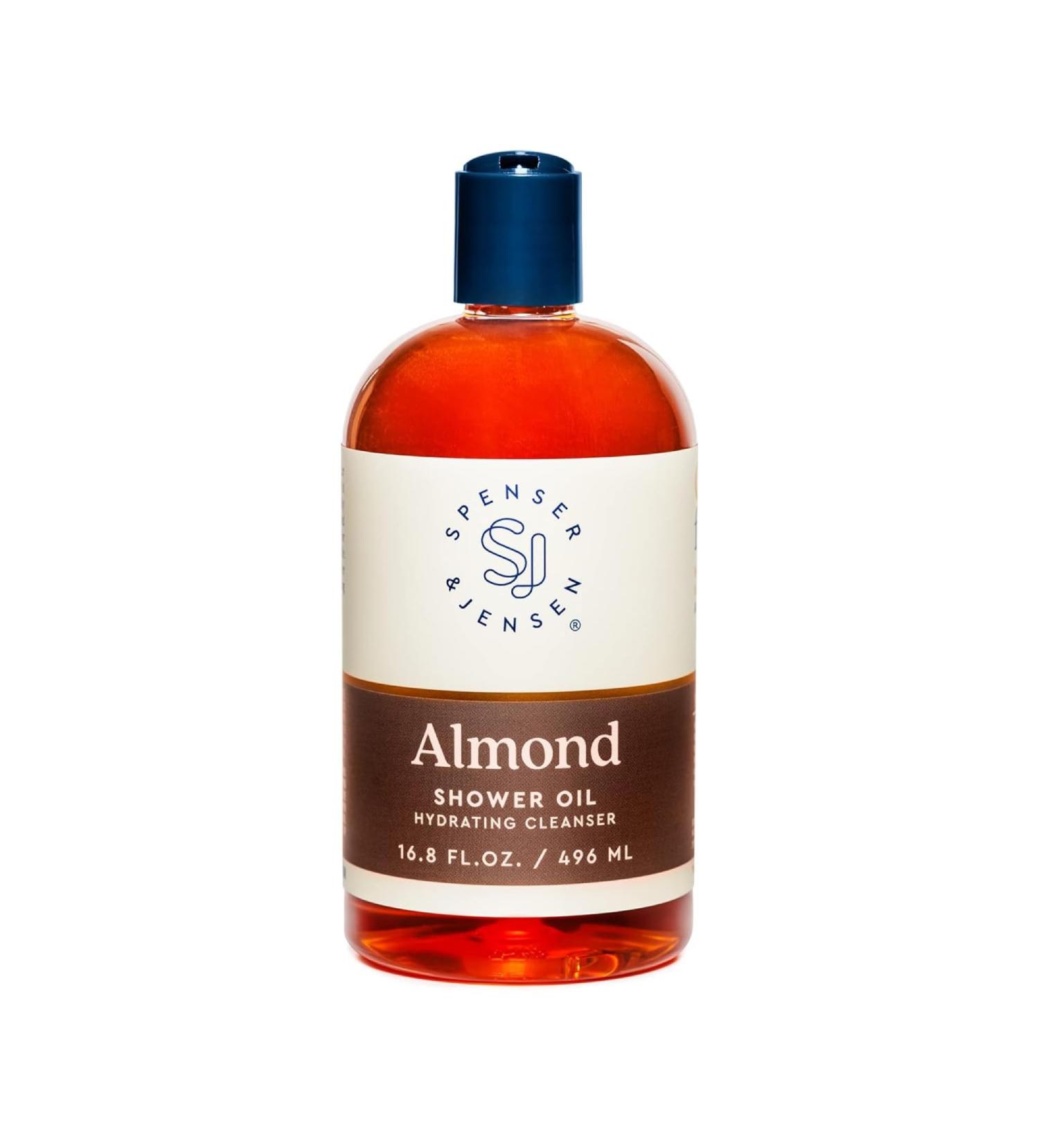 Spenser & Jensen Hydrating Almond Shower Oil | Sulfate Free Body Wash for All Skin Types | Vitamin E Rich | 16.8 Oz - Buy Online on GoSupps.com