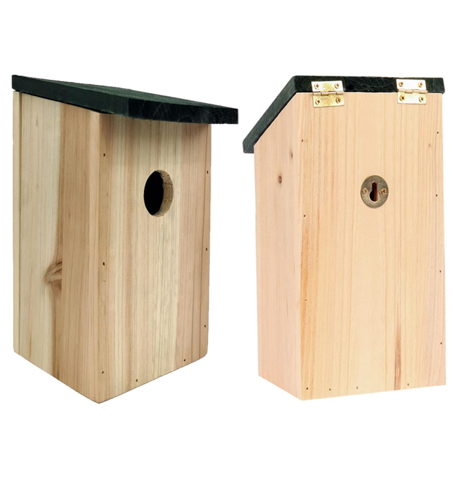 2 x WOODEN WOOD NESTING NEST BOXES BIRD HOUSE SMALL BIRDS BLUE TIT ROBIN SPARROW - Buy Online on GoSupps.com