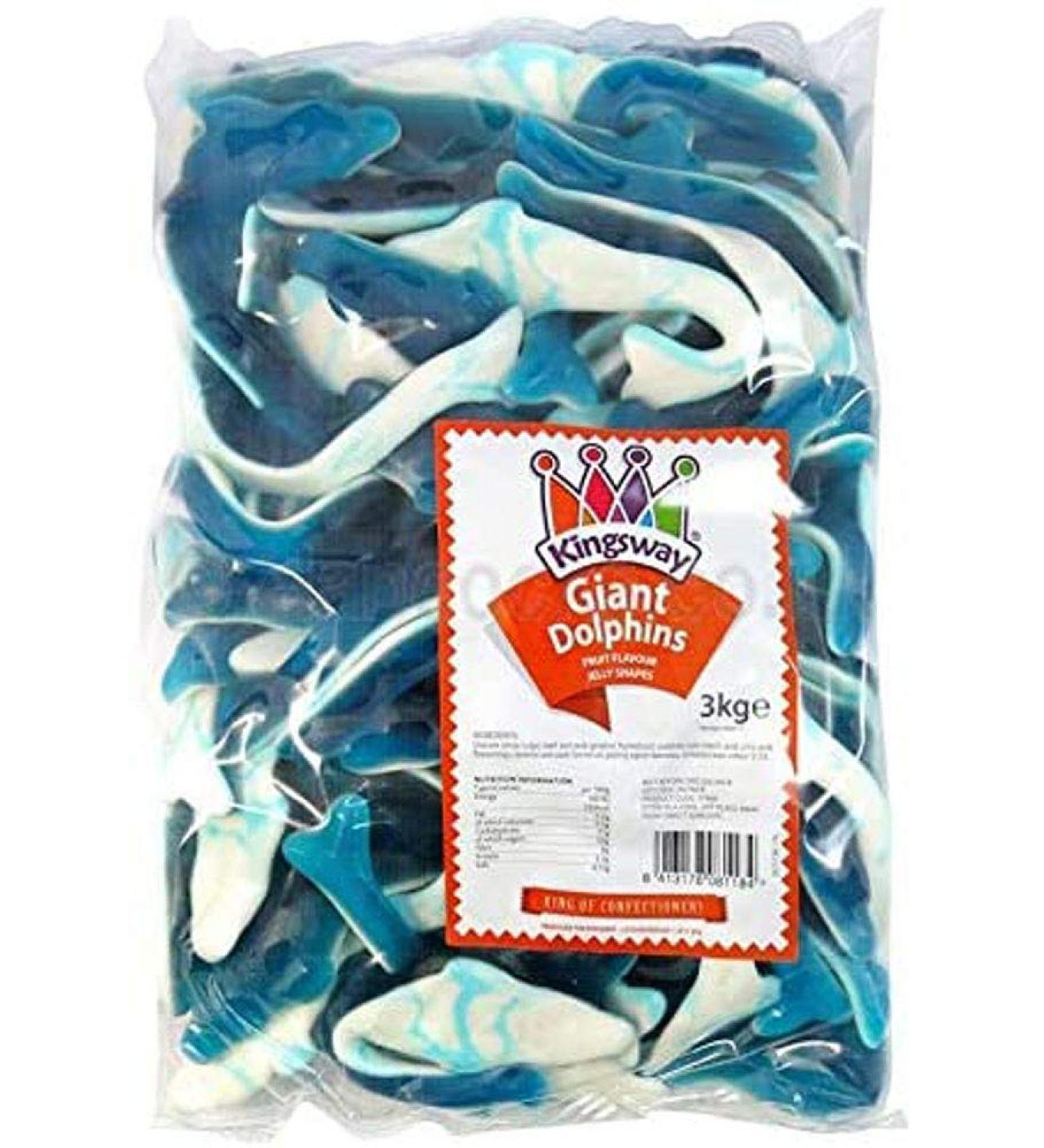 Giant Dolphin Fruit Flavour Jelly Sweets Wedding/Party Bag Kingsway 3kg