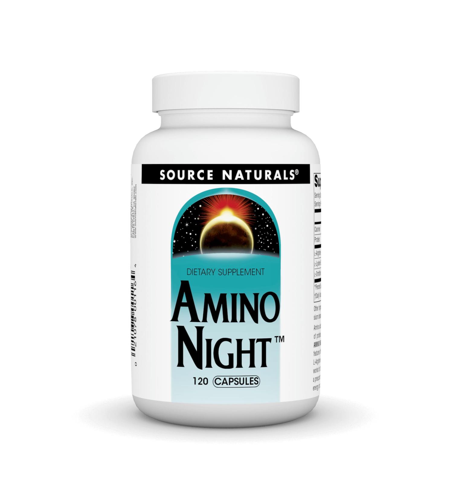 Source Naturals Amino Night - Advanced Amino Acid Formula* - 120 Capsules 120 Count (Pack of 1) - Buy Online on GoSupps.com