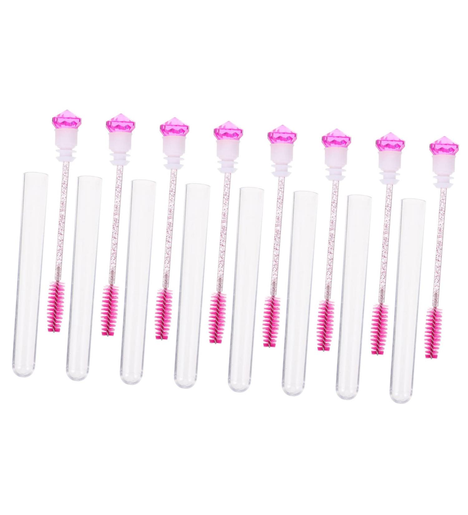 POPETPOP 16 Pcs Diamond Mascara Brush Cosmetology Supplies Mascara Cream Wand Eyelash Tube Foundation Brush 11.7x1.1cmx2pcs Rosyx2pcs - Buy Online on GoSupps.com