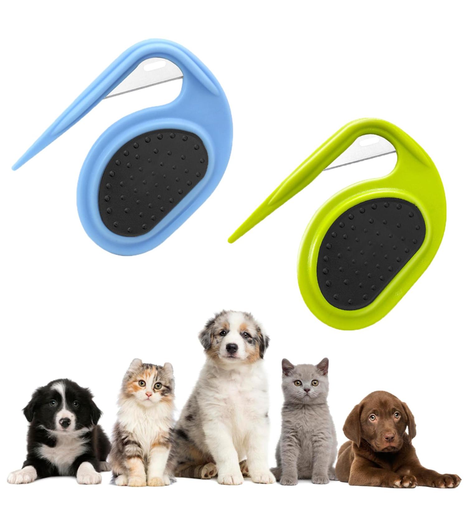 Shop Grooming Knife & Knot Remover for Cats - 2/4PC Pet Massage & Hair Removal Comb for Long-Haired Pets - Buy Online on GoSupps.com