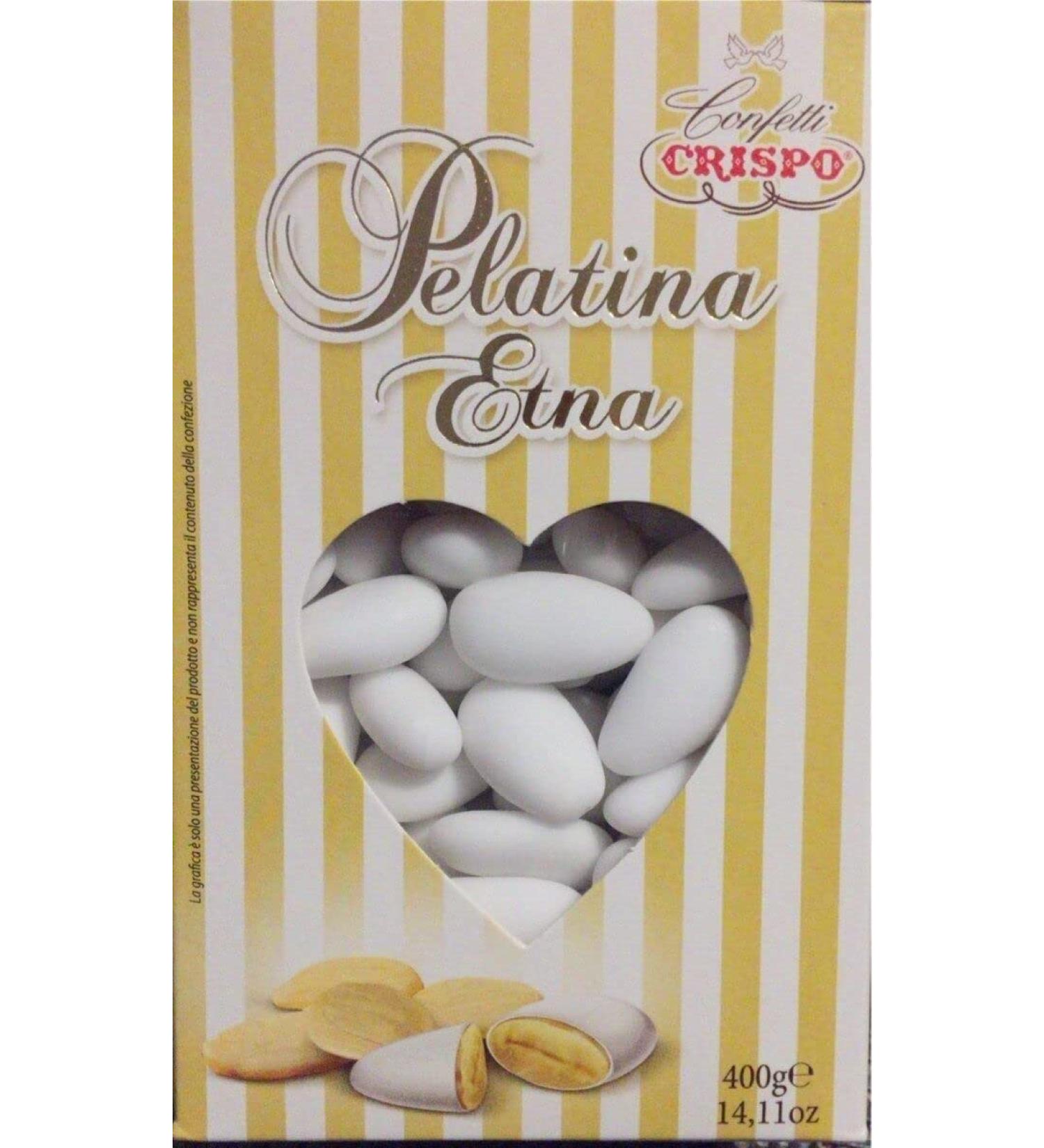 CRISPO White Pelatine Etna almond-coated dragees 400g Crispo
