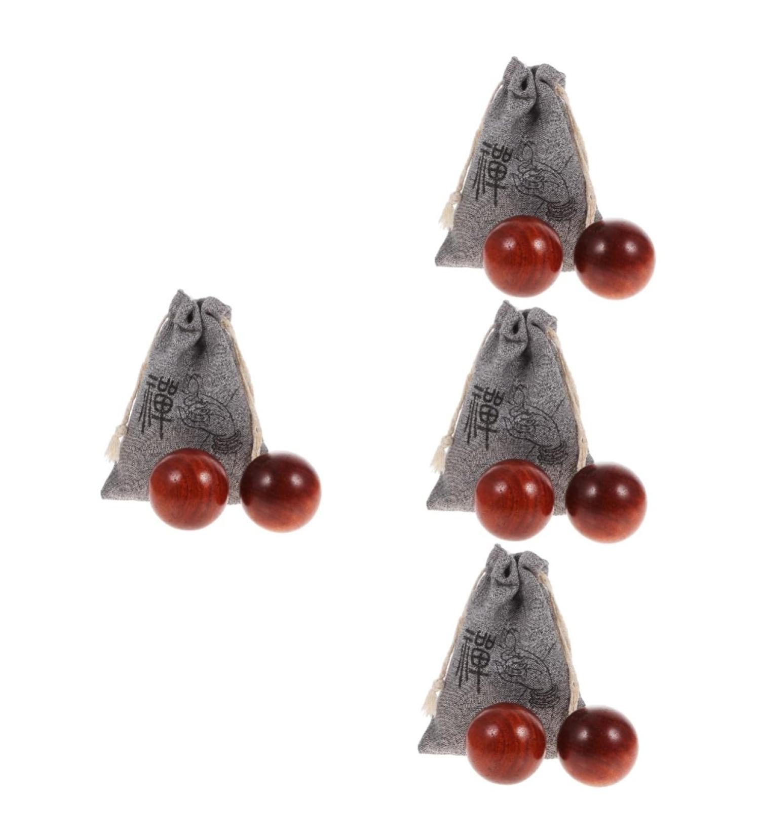 Gleavi Handball Set - 4 Handwritten Wooden Massage Balls for Gym & Puppy Therapy - Buy Online on GoSupps.com
