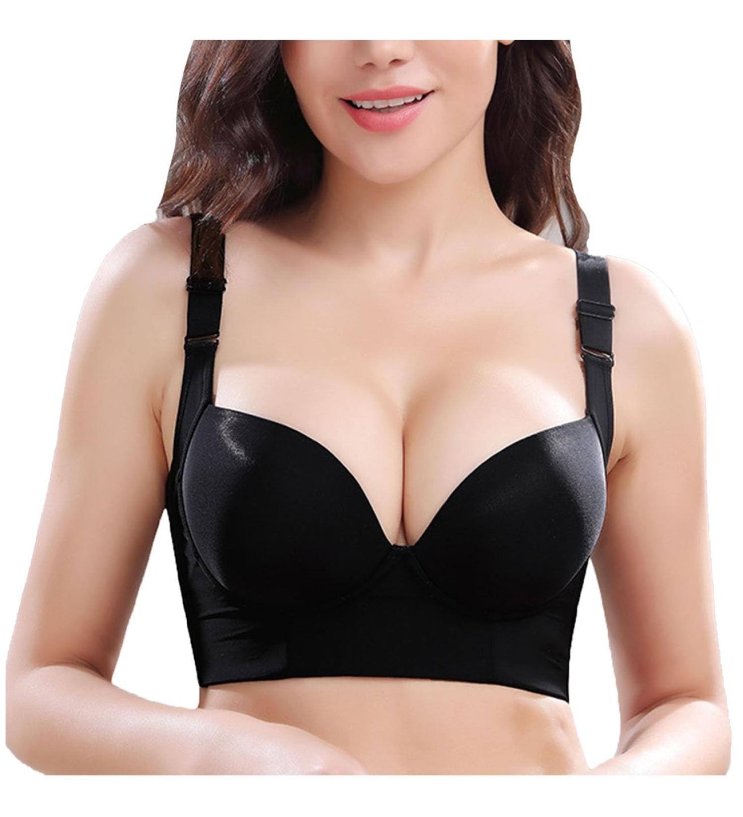 Yhybn Plus Size Minimizer Bra - Full Coverage Seamless Wireless Shaper for Daily Comfort - Black Size 40/90CDE - Buy Online on GoSupps.com