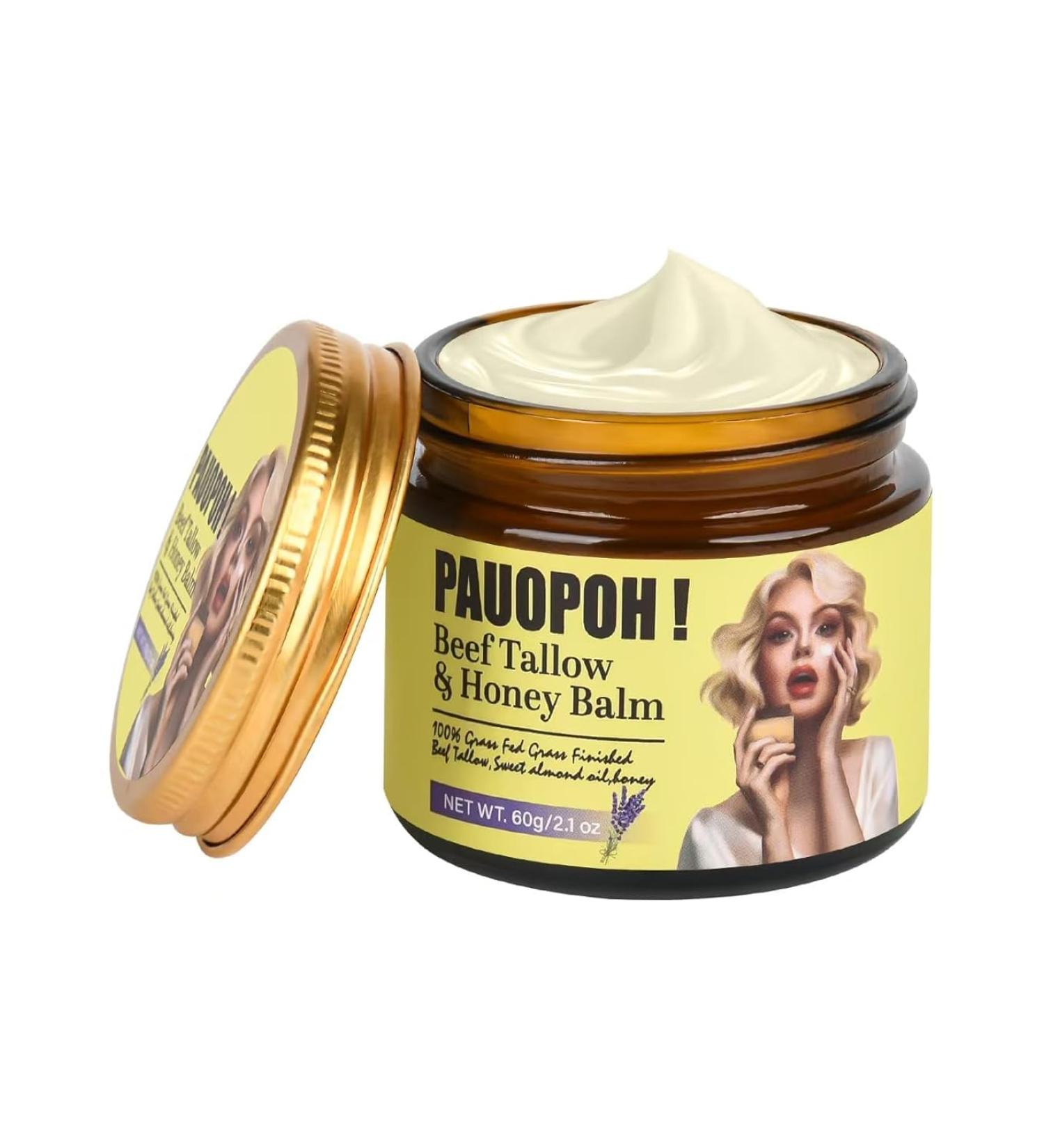 PAUOPOH Beef Tallow for Skin - Whipped Tallow Balm with Manuka Honey Handmade Moisturizer for Sensitive Skin (Lavender) - Buy Online on GoSupps.com