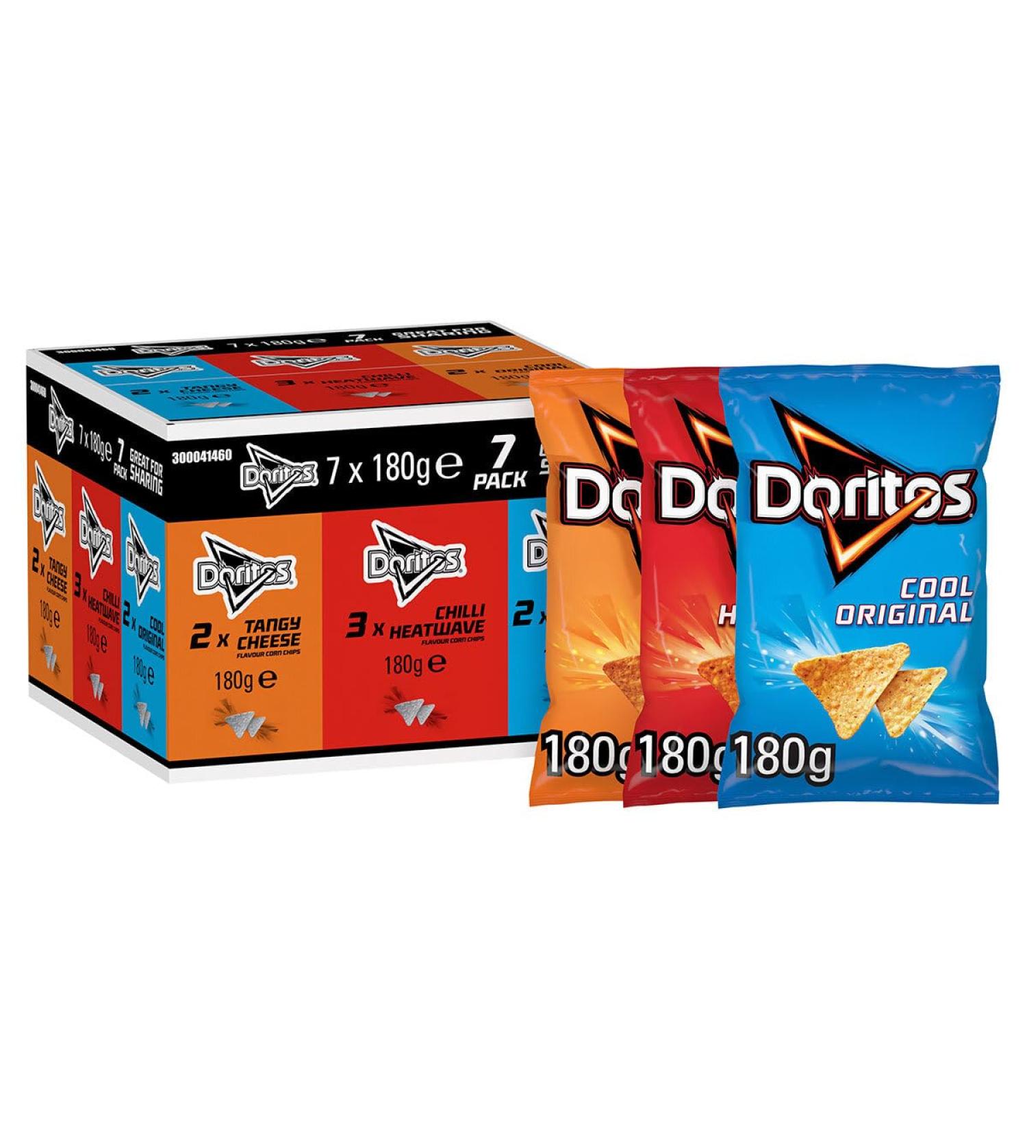Walkers Doritos Variety Box 7 x 180g