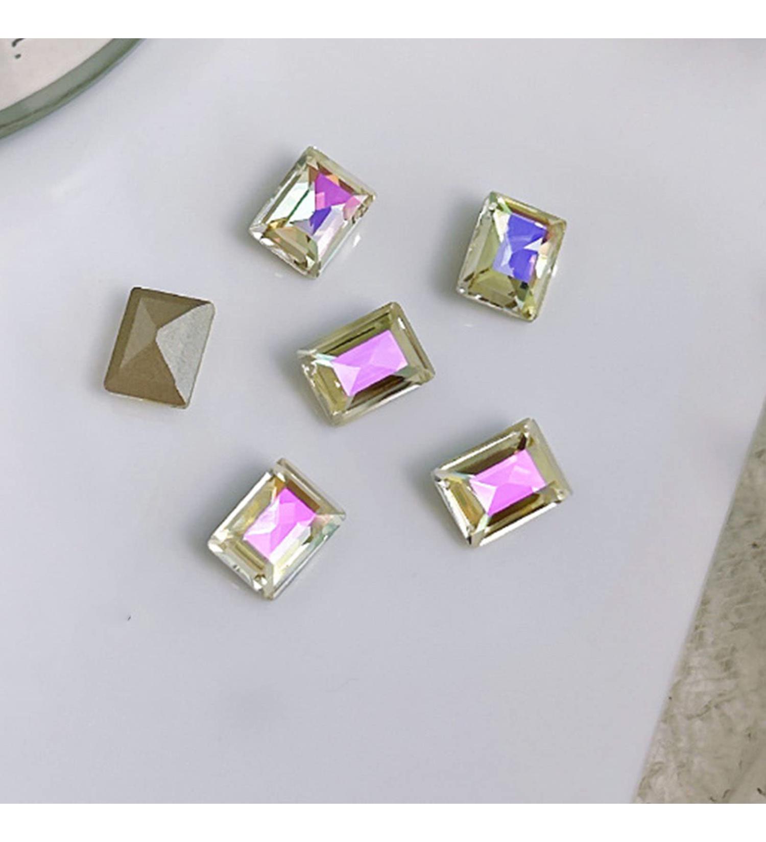 FEIlei 10x Water Droplet Nail Charms Pointed Back Nail Art Charm Heart Nail Rhinestones - Buy Online on GoSupps.com