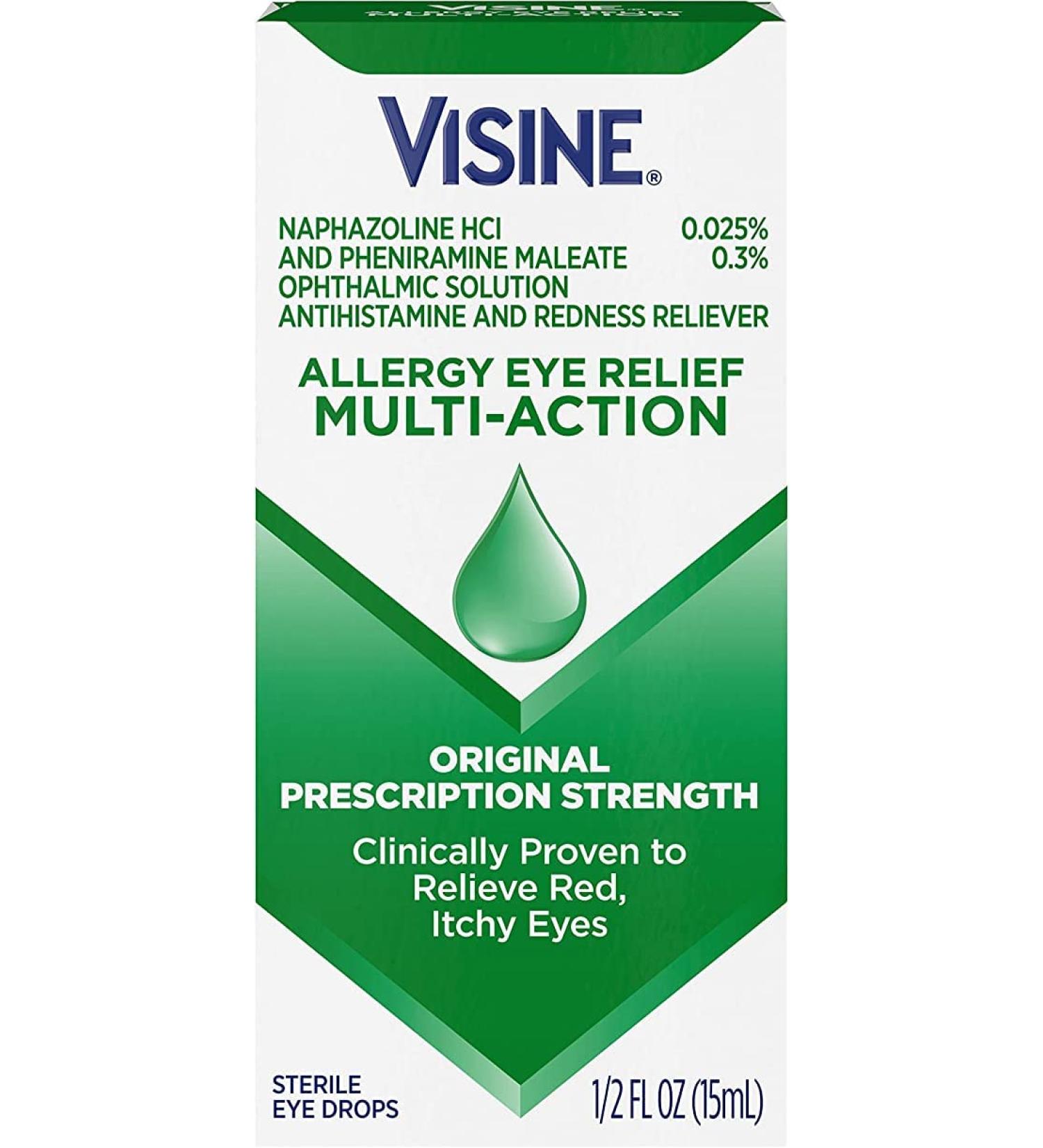 Visine-A Eye Multi-Action Eye Allergy Relief Drops - 0.5 fl oz, Pack of 3