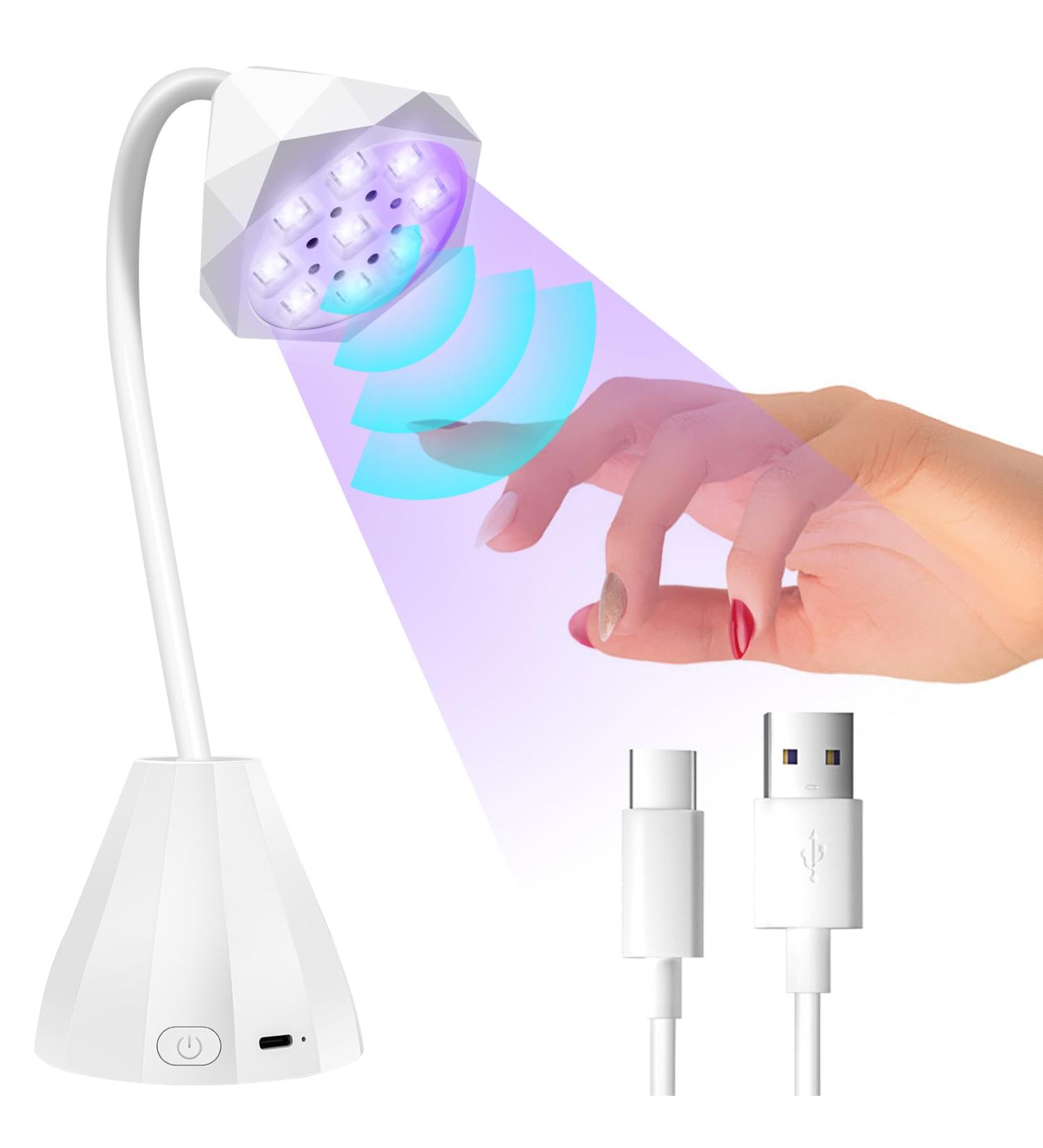 ANRUI Smart Sensor 27W UV Lamp for Gel Nails - Portable Mini Nail Lamp for DIY at Home & Salon White - Buy Online on GoSupps.com