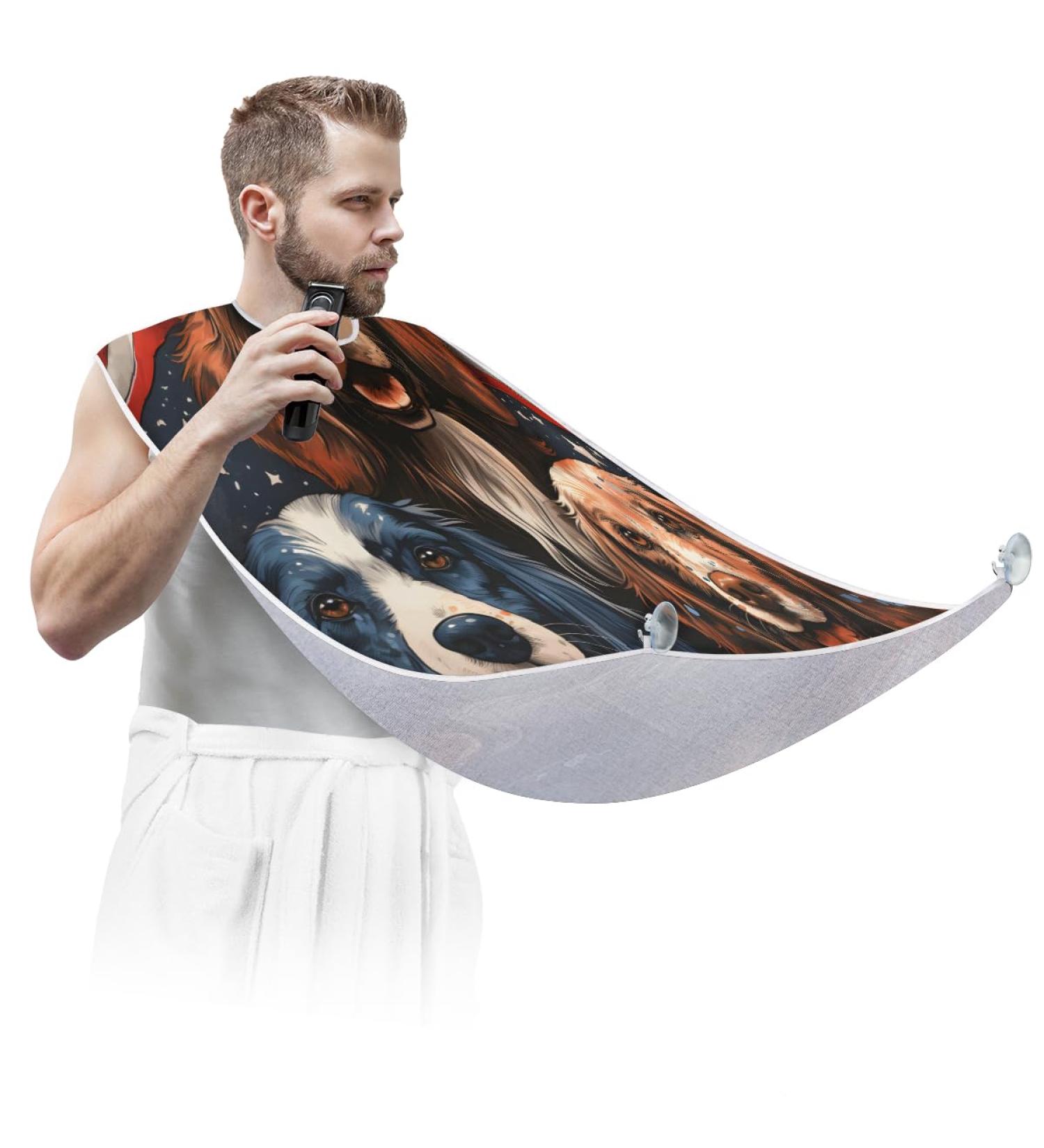 American Independence Day Dog Beard Bib | Beard Hair Catcher for Men - Perfect Fathers Day & Christmas Gift for Dad - Buy Online on GoSupps.com