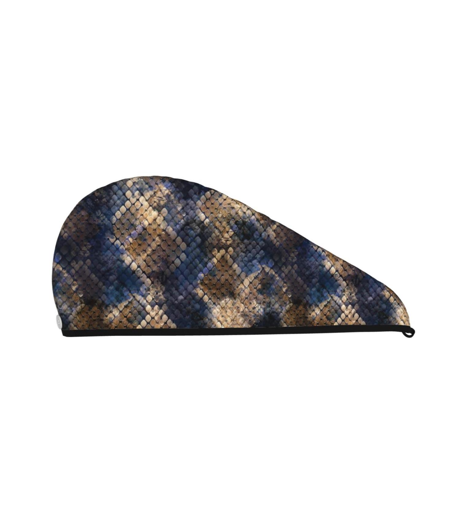 Watercolor Snake Skin Microfiber Hair Towel | Super Absorbent Quick Dry Wrap for All Hair Types - Buy Online on GoSupps.com