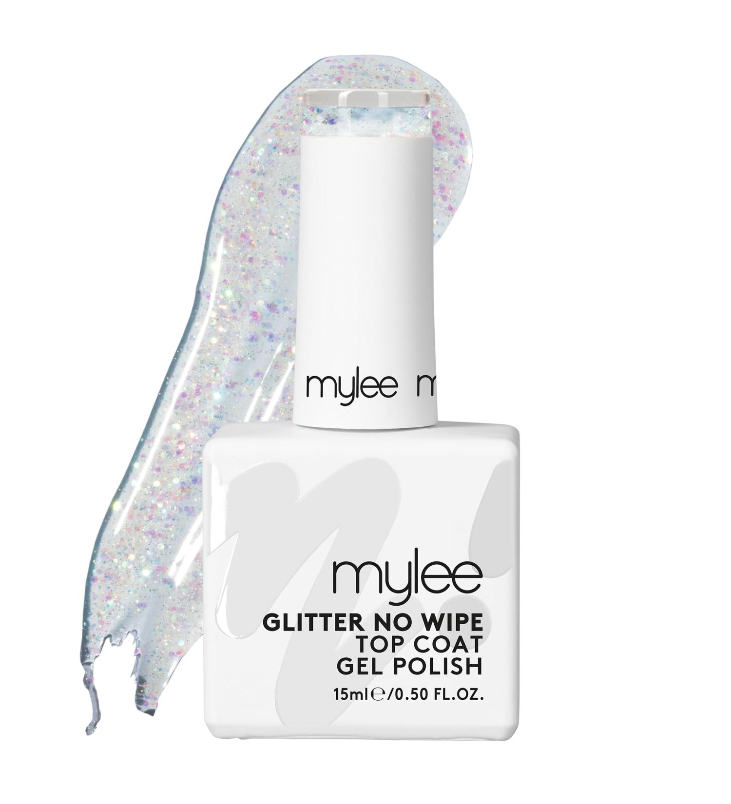 MYGEL by Mylee Nail Gel Polish Glitter No-Wipe Top Coat 15ml UV/LED Soak-Off Nail Art Manicure Pedicure for Professional Salon & Home Use Long Lasting Easy to Apply No Chips Durable & Safe - Buy Online on GoSupps.com
