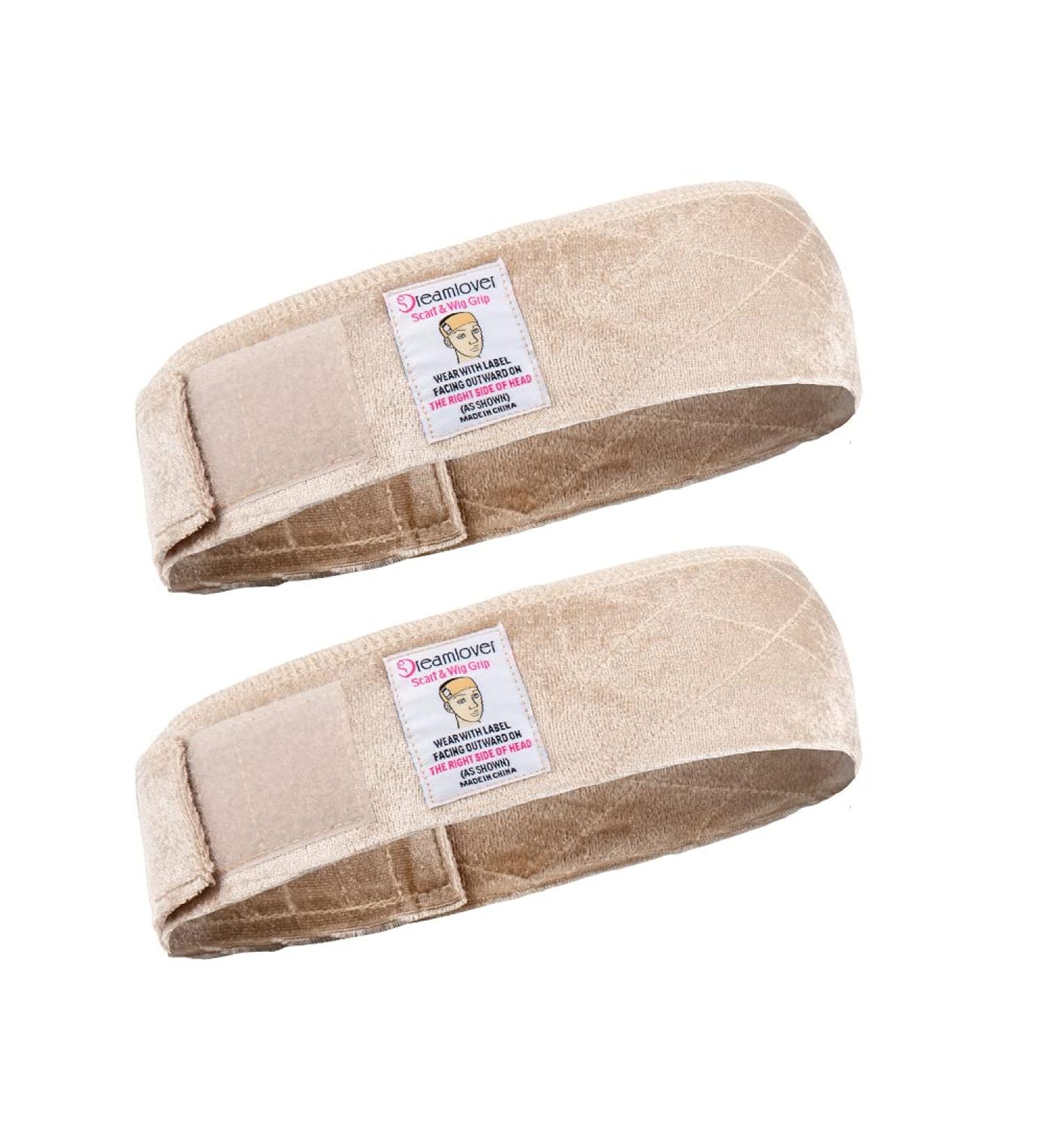 Dreamlover Velvet Wig Grip Headband - Nude 2 PCS | Secure Elastic Band for Wig Stability - Buy Online on GoSupps.com
