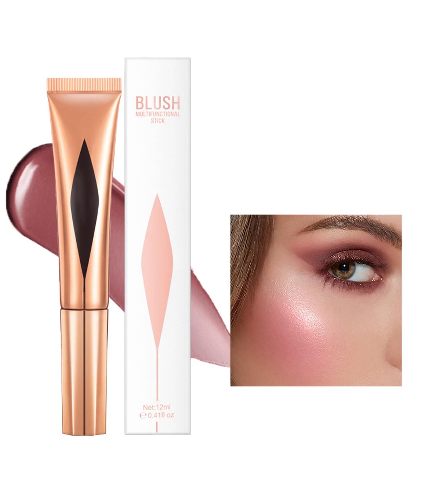 Tongyend Liquid Blush Beauty Wand Blush Stick Cream Contour Stick and Highlighter with Cushion Applicator Long Lasting Face Blush Illuminator Makeup Stick Liquid Bronzer Super Silky(Blusher 02) Blusher 02 10 g (Pack of 1) - Buy Online on GoSupps.com