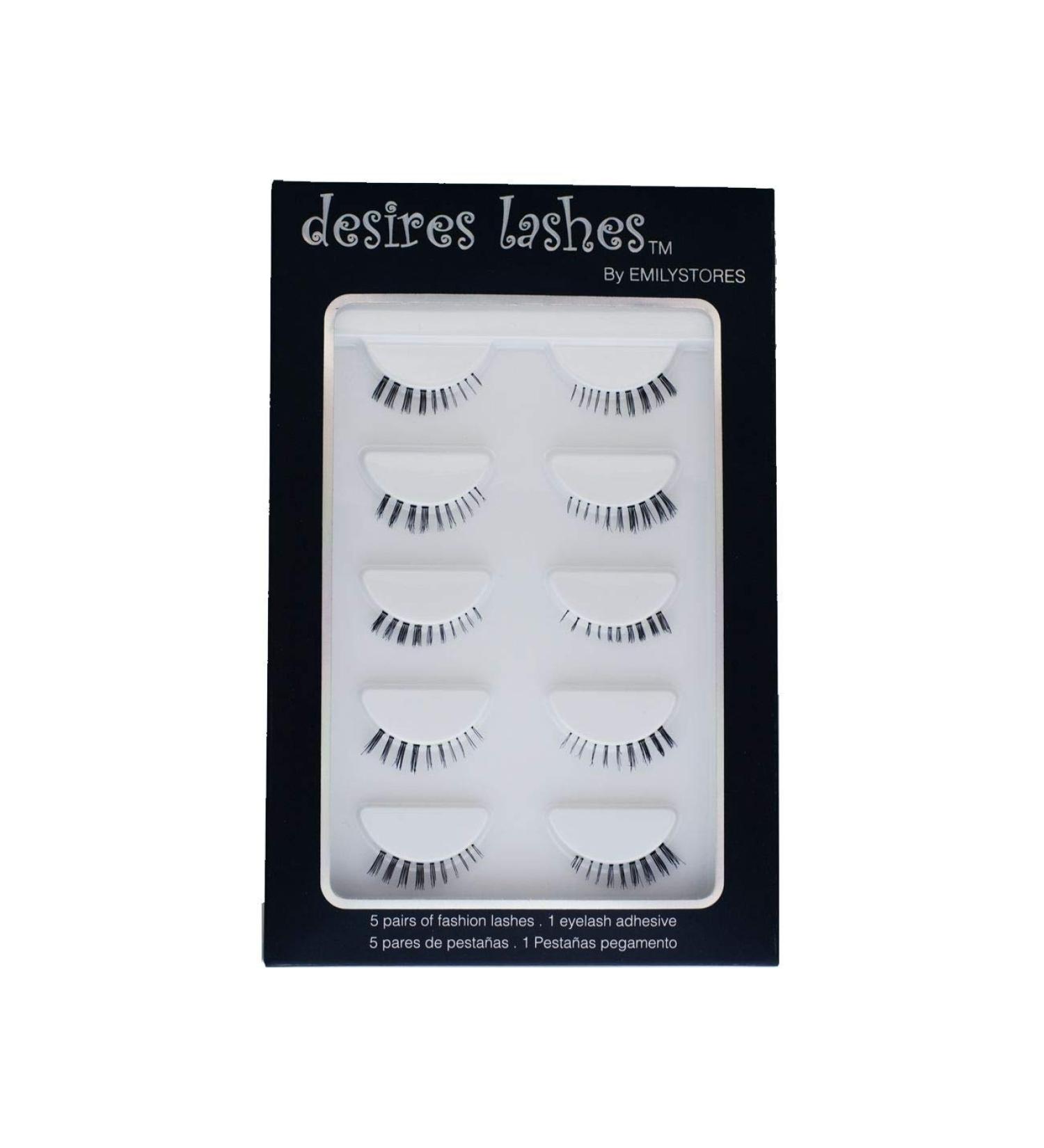 EMILYSTORES Natural Lower Faux Eyelashes Bottom Eye Lashes Under Eyelash Extensions 5 Pairs