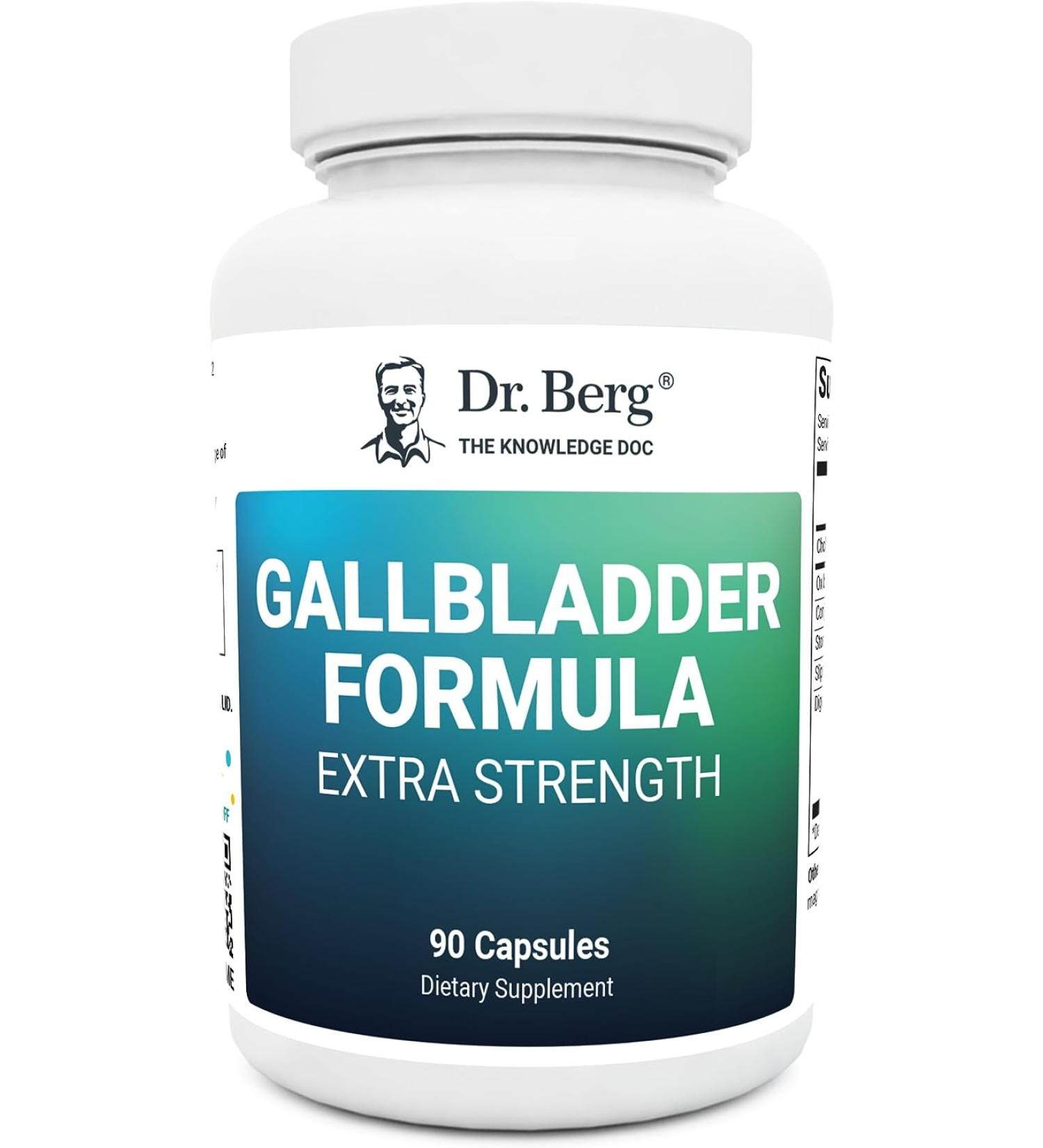 Dr. Berg's Gallbladder Formula with Purified Bile Salts - 90 Capsules for Improved Digestion & Nutrient Absorption - Buy Online on GoSupps.com