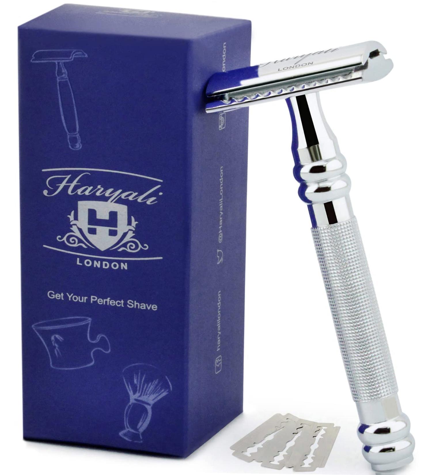 Haryali London Stainless Steel Razor Plane Eco-Friendly Double Edge Safety Razor for Men & Women Zero Waste Shaving | 1 Pack - Buy Online on GoSupps.com