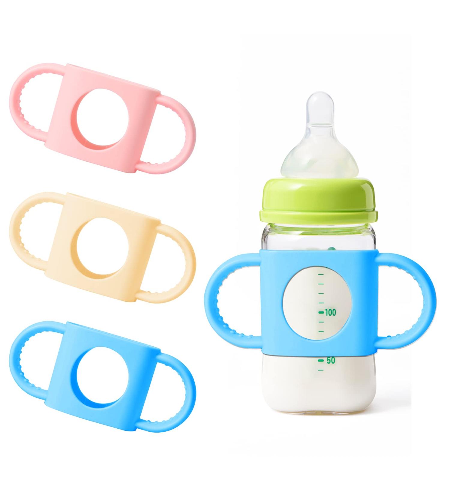 3 Pack Silicone Baby Bottle Handles for Dr Brown Narrow Bottles - Easy Grip Design - Buy Online on GoSupps.com
