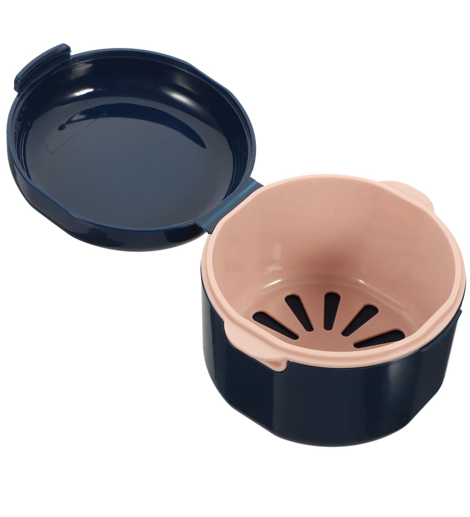 Buy Prostheses Box | Denture & Toothpaw Container | Compact Braces Holder for Travel & Storage - Blue - Buy Online on GoSupps.com