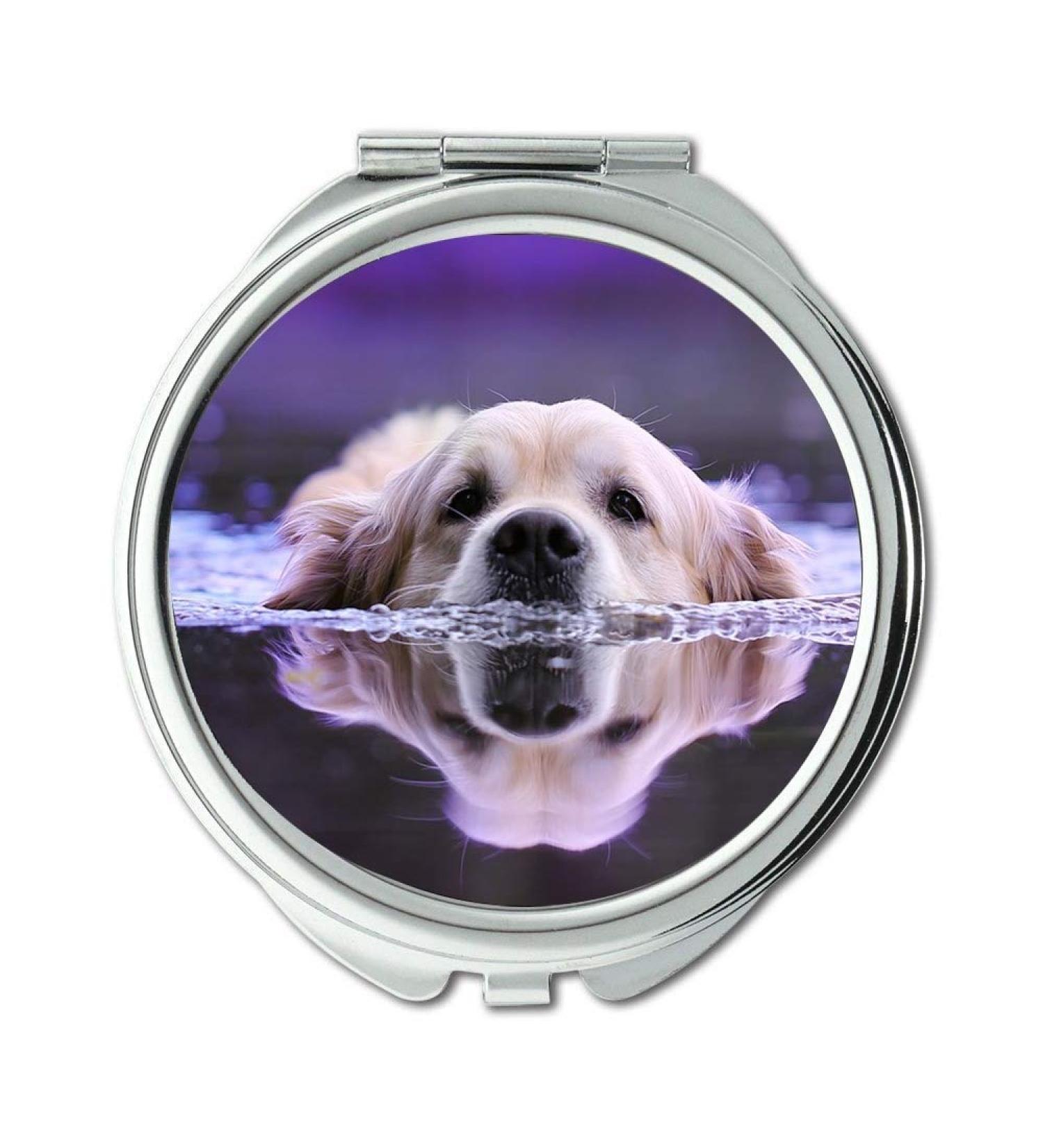 Mirror Travel Mirror Dog Water Wet Animals Animal Nature Summer Pocket Mirror portable mirror - Buy Online on GoSupps.com
