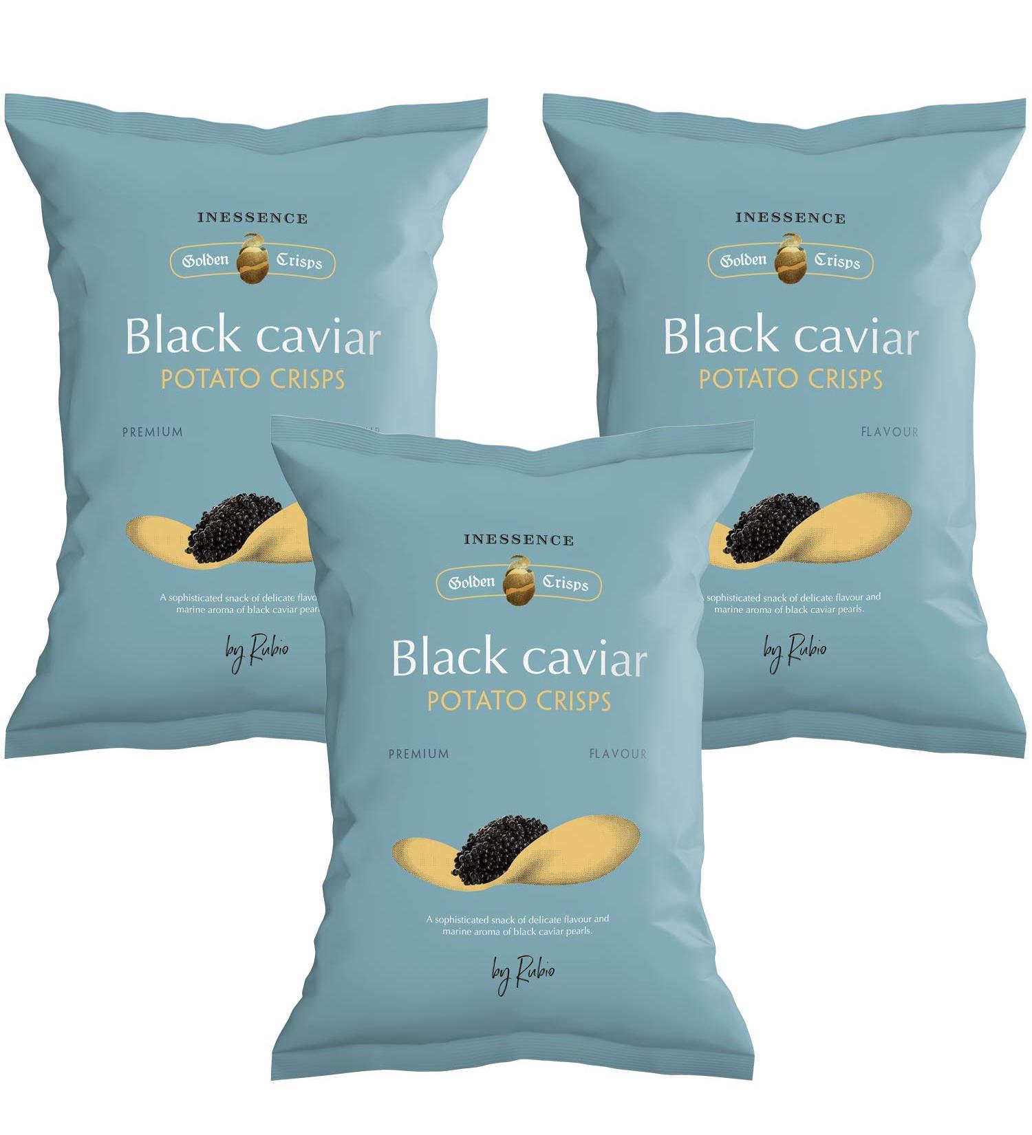Buy 3x Rubio Caviar Chips - Vegan Gluten-Free Spanish Potato Snack Bags | 125g Large Pack - Buy Online on GoSupps.com