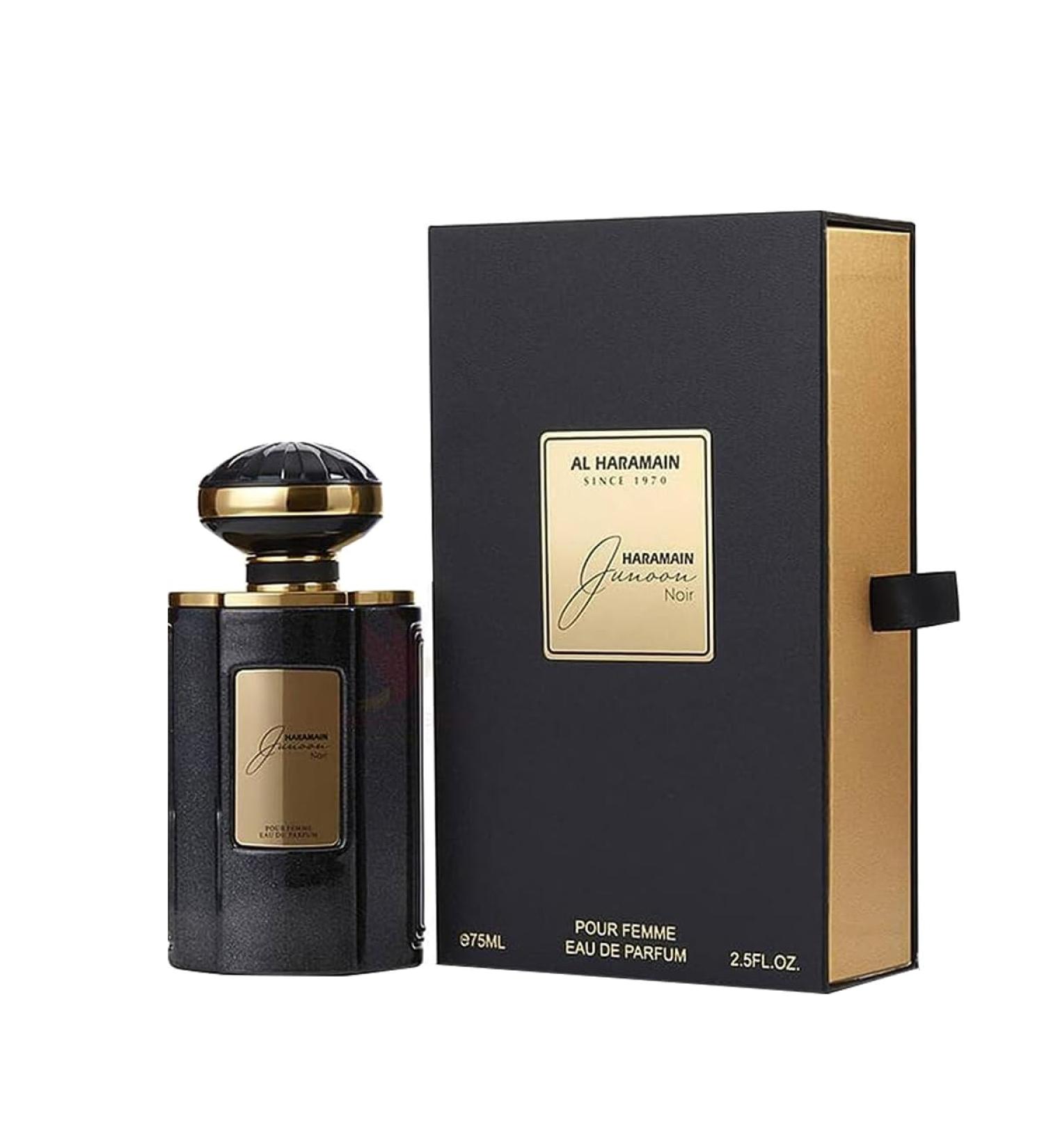 Al Haramain Junoon Noir for Women - Arabian Perfume - Long Lasting Arabic Perfume - Oriental Floral Fragrance - Femme Eau de Parfum - 2.5 oz 2.5 Fl Oz (Pack of 1) - Buy Online on GoSupps.com