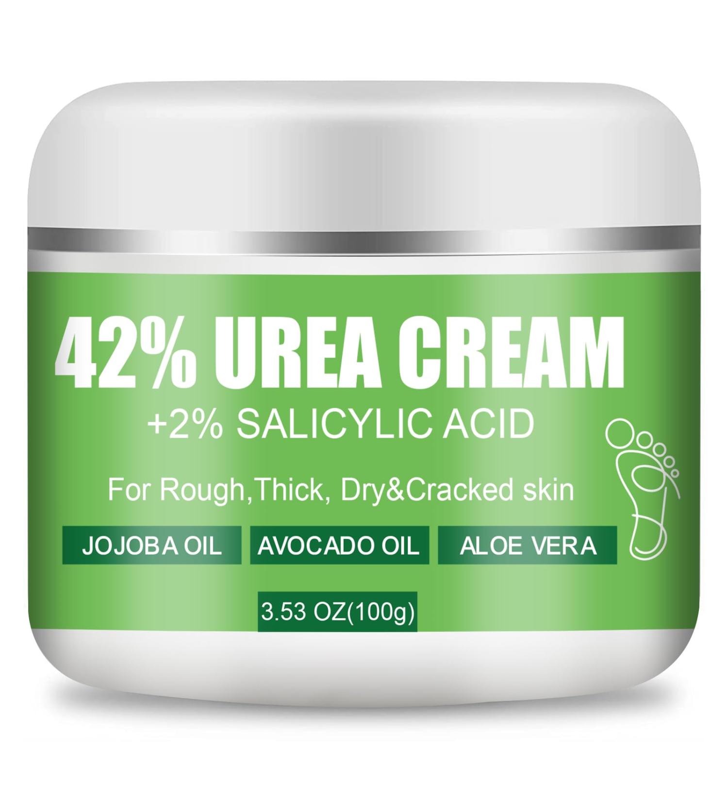 42% Urea Foot Cream - Urea Cream for Feet - Foot Cream for Dry Cracked Heels and Feet - Urea Cream with Salicylic Acid 2% Tea Tree Aloe Vera - Foot Lotion for Deep Moisturize for Thick Rough Skin - Buy Online on GoSupps.com