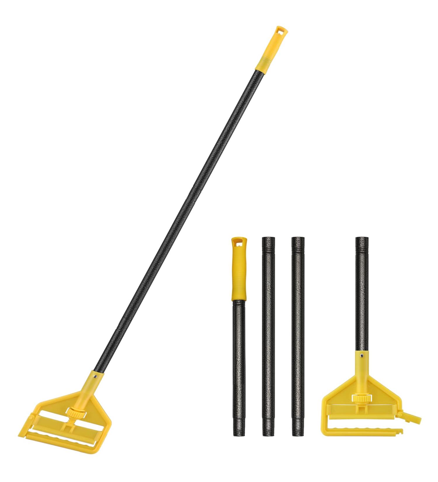 Commercial Heavy Duty 60 Metal Mop Handle - Adjustable for Industrial & Household Cleaning - Quick Change Clamp for Wet Mop - Buy Online on GoSupps.com