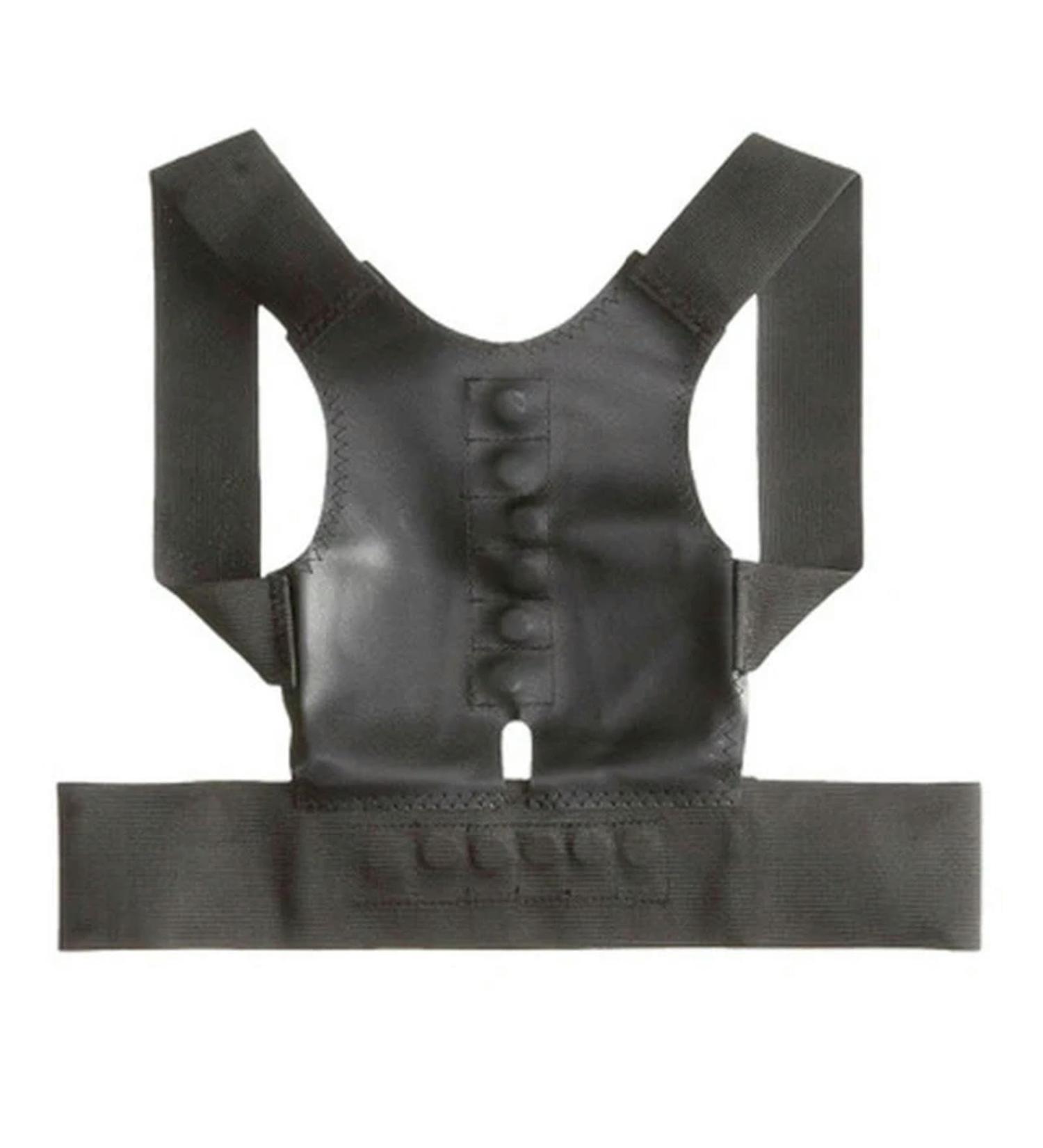 Posture Corrector Back Support Posture Correction Brace Belt Magnet Corrective Therapy Shoulder Straighter Men Women Black L 75-85cm - Buy Online on GoSupps.com