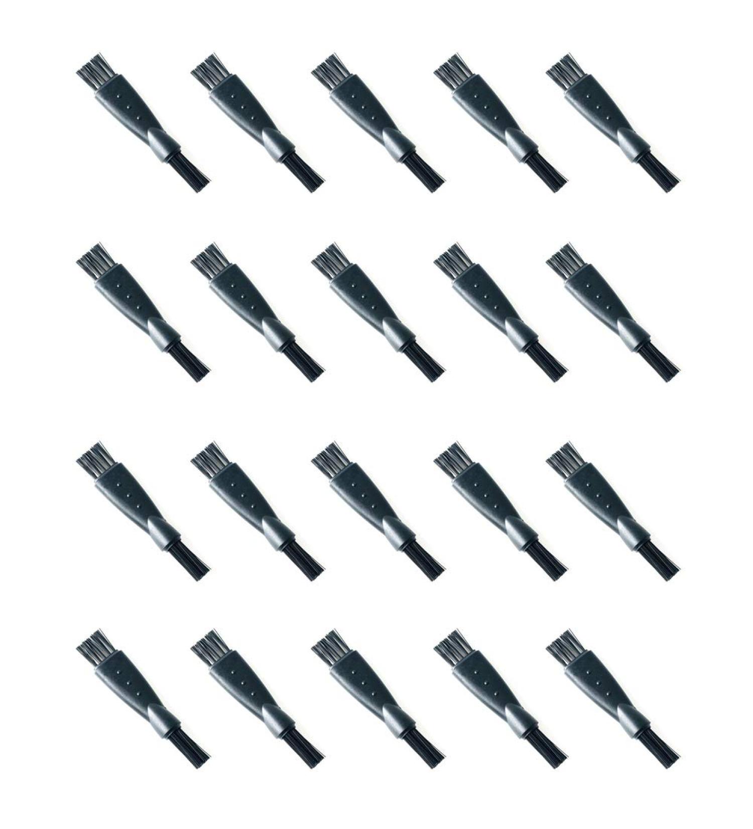 20 Pack Double Ended Electric Shaver Cleaning Brushes - Replacement Razor Cleaner - Black - Buy Online on GoSupps.com