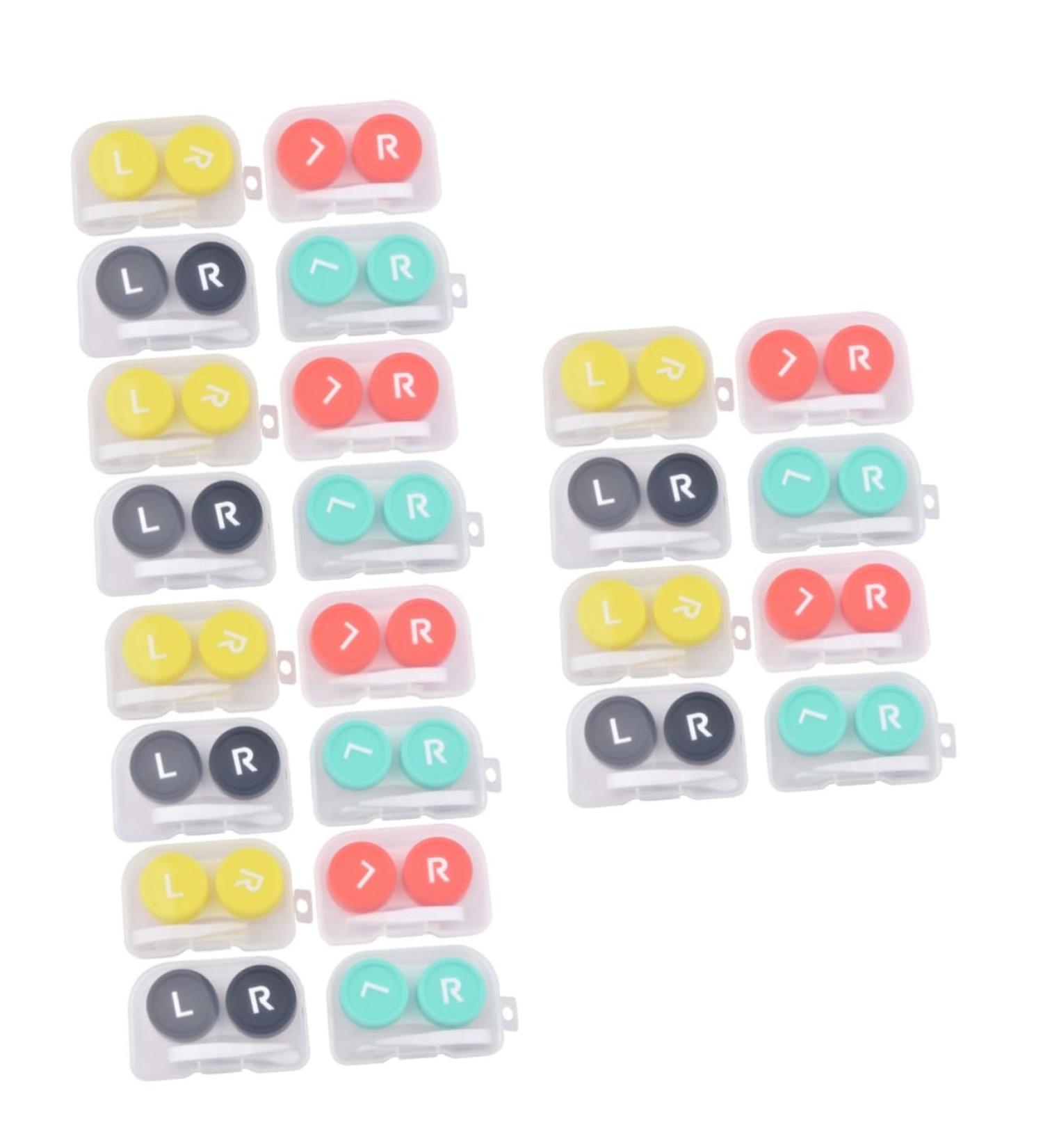 GATUIDA 24-Pack Colored Contact Lens Containers - Practical Case & Holder for Eye Care | International Shipping Available - Buy Online on GoSupps.com