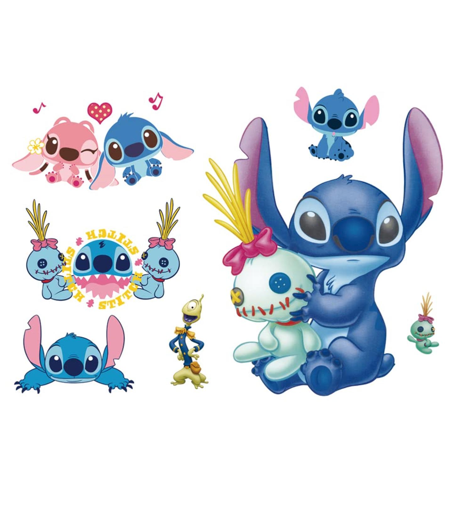 3D Lilo and Stitch Wall Stickers - Cartoon Wall Decals for Kids Room - 16.5X23.6 inch PVC Wall Decor - Buy Online on GoSupps.com